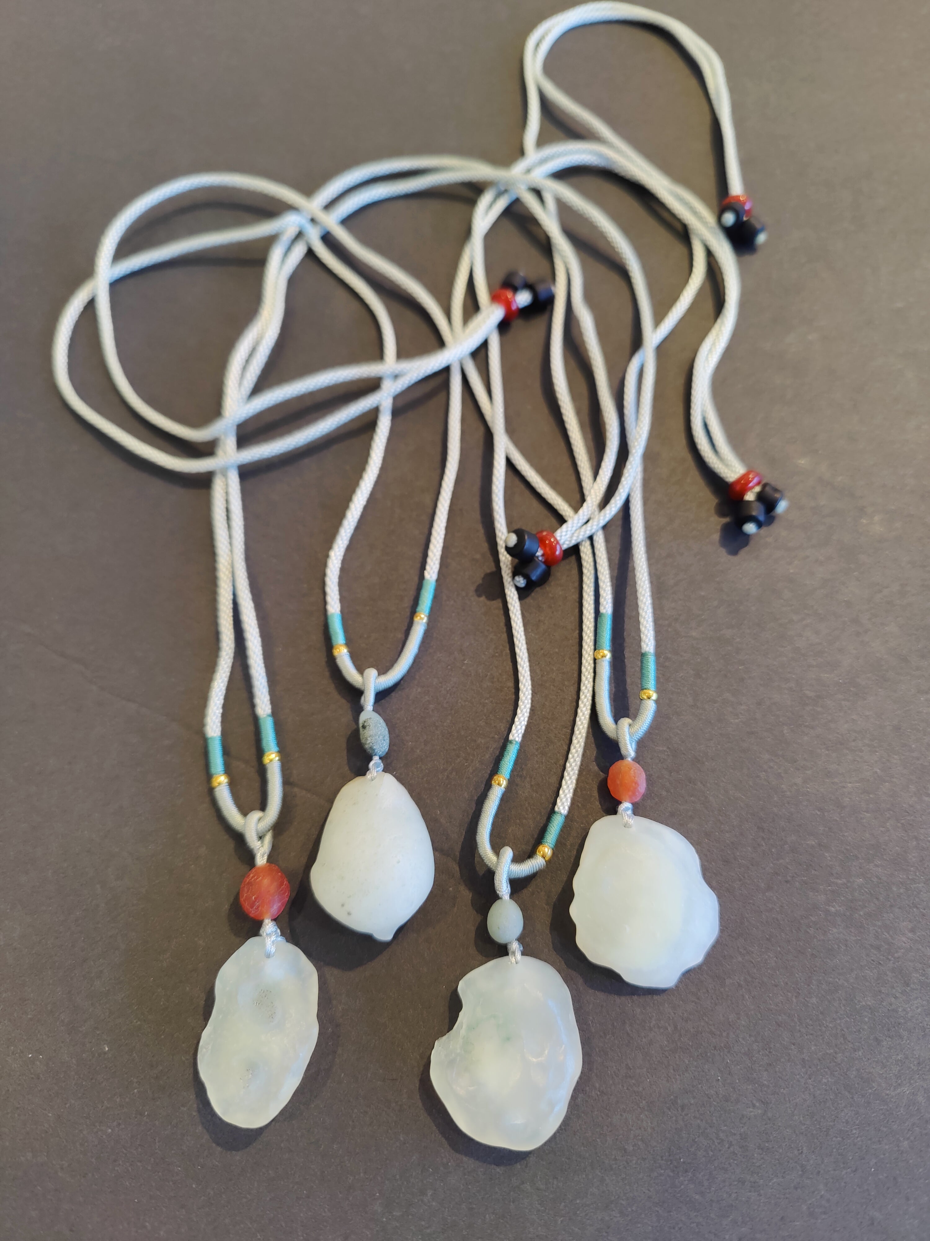 Gobi Desert Green Moss Agate Pendant with Adjustable Cord Necklace 28" | Jewelry | Wiccan Center