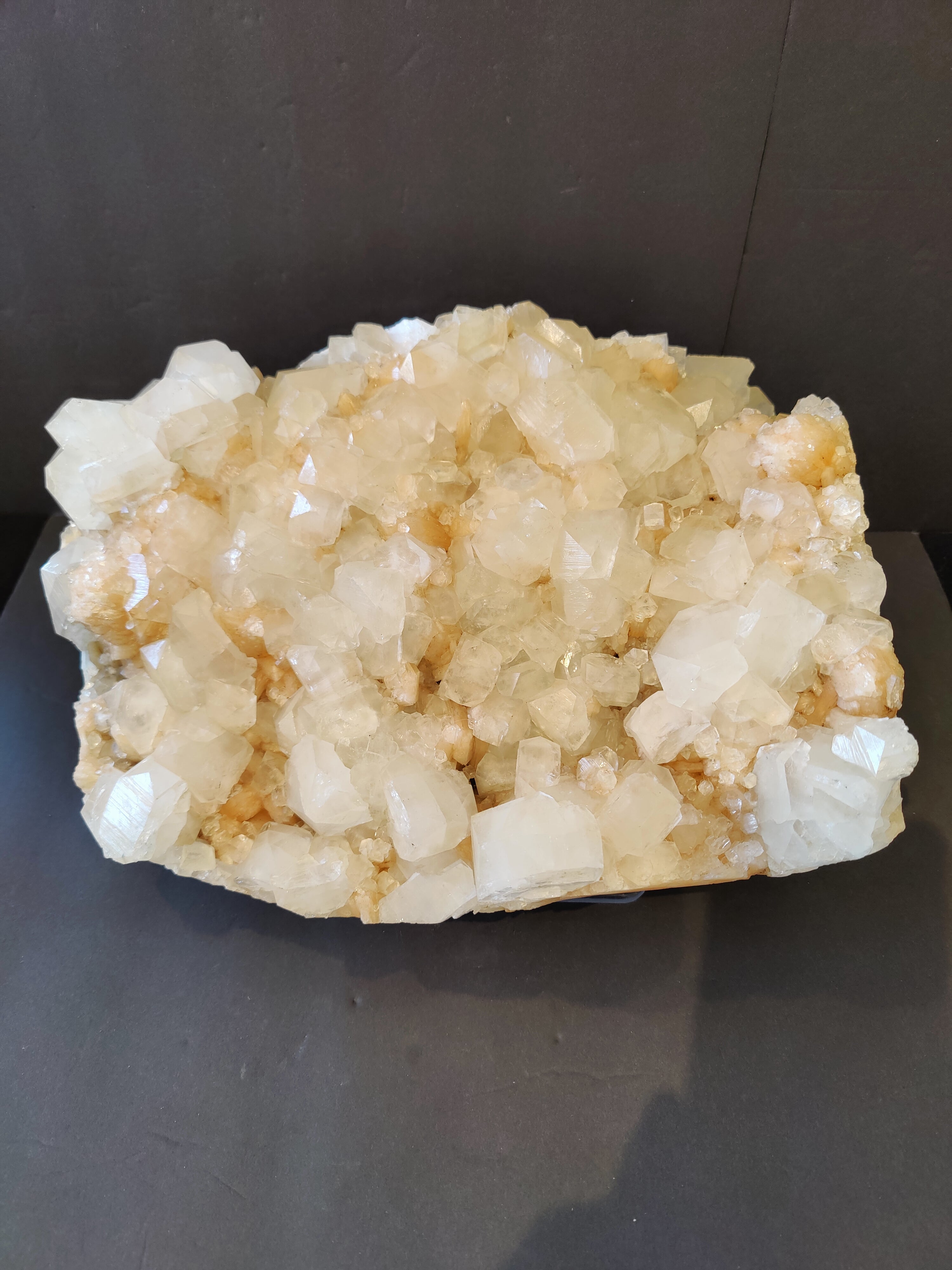 Clear Apophyllite with Peach Stilbite Cabinet Specimen 10kg | Minerals | Wiccan Center