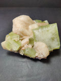 Green Apophyllite Cubes with Peach Stilbite Specimen 1,162g | Minerals | Wiccan Center
