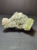 Green Apophyllite Cubes with Peach Stilbite on Heulandite Specimen 556g | Minerals | Wiccan Center