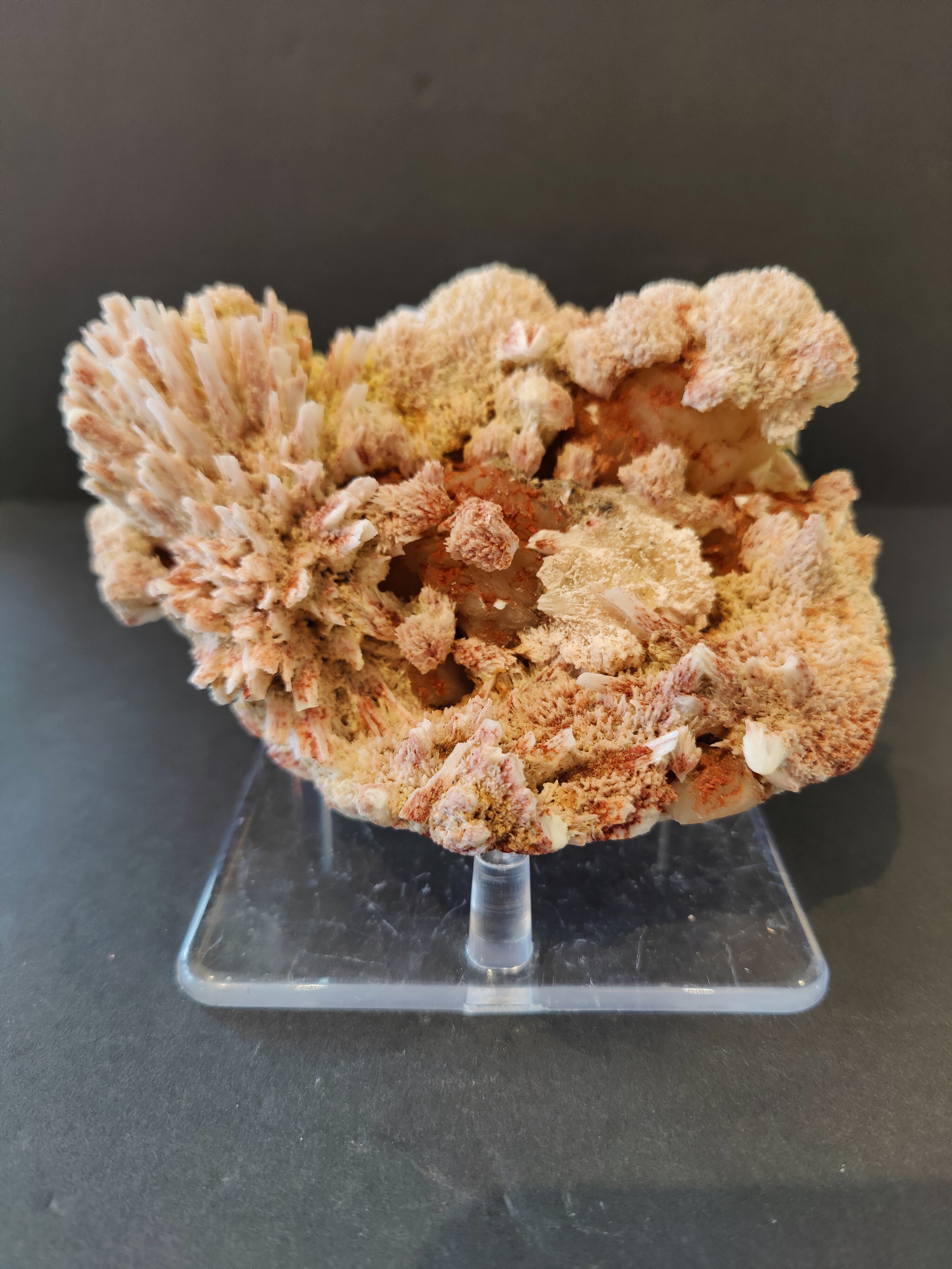 Red Mordenite with Stilbite Specimen 741g | Minerals | Wiccan Center