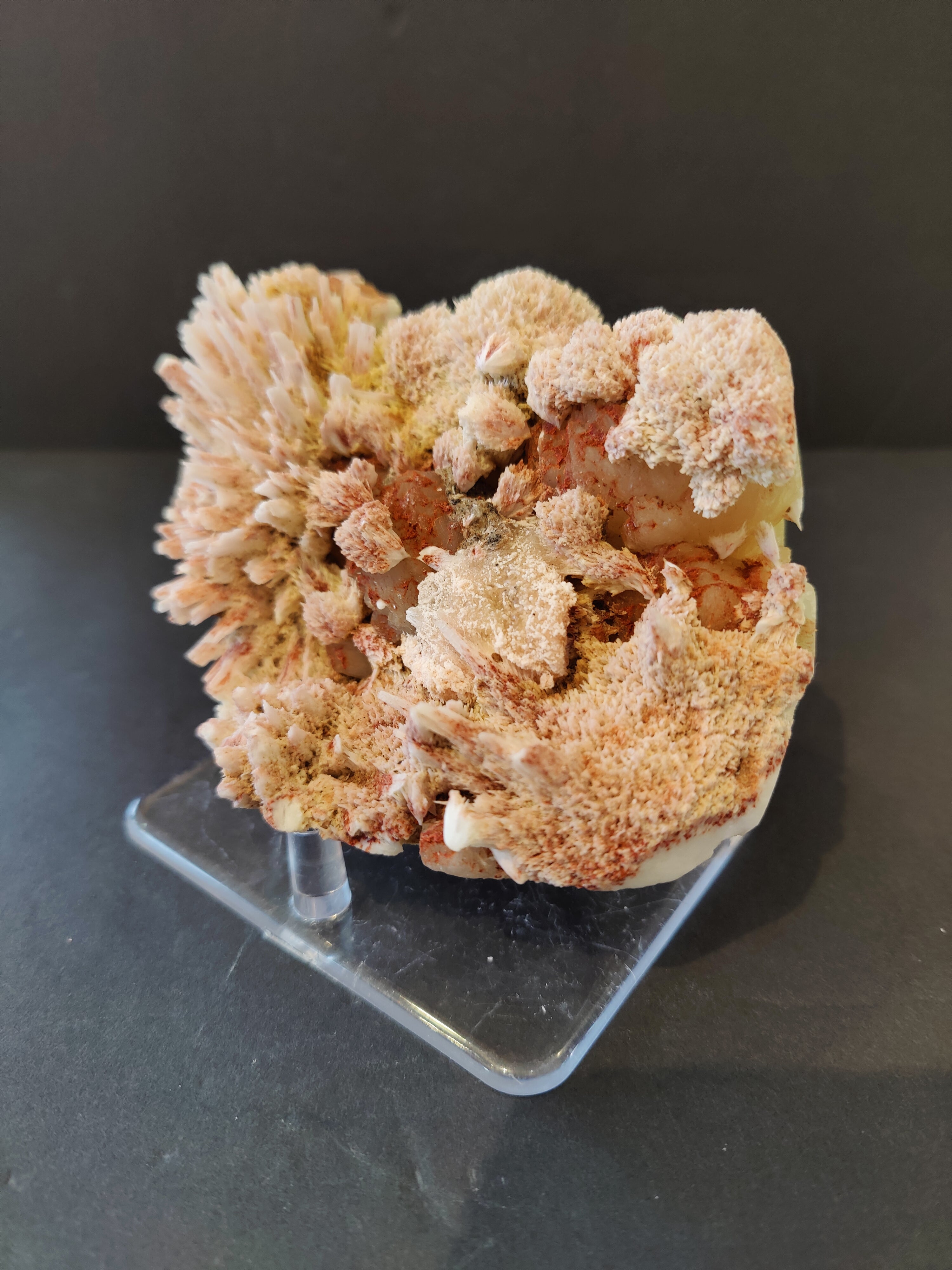 Red Mordenite with Stilbite Specimen 741g | Minerals | Wiccan Center