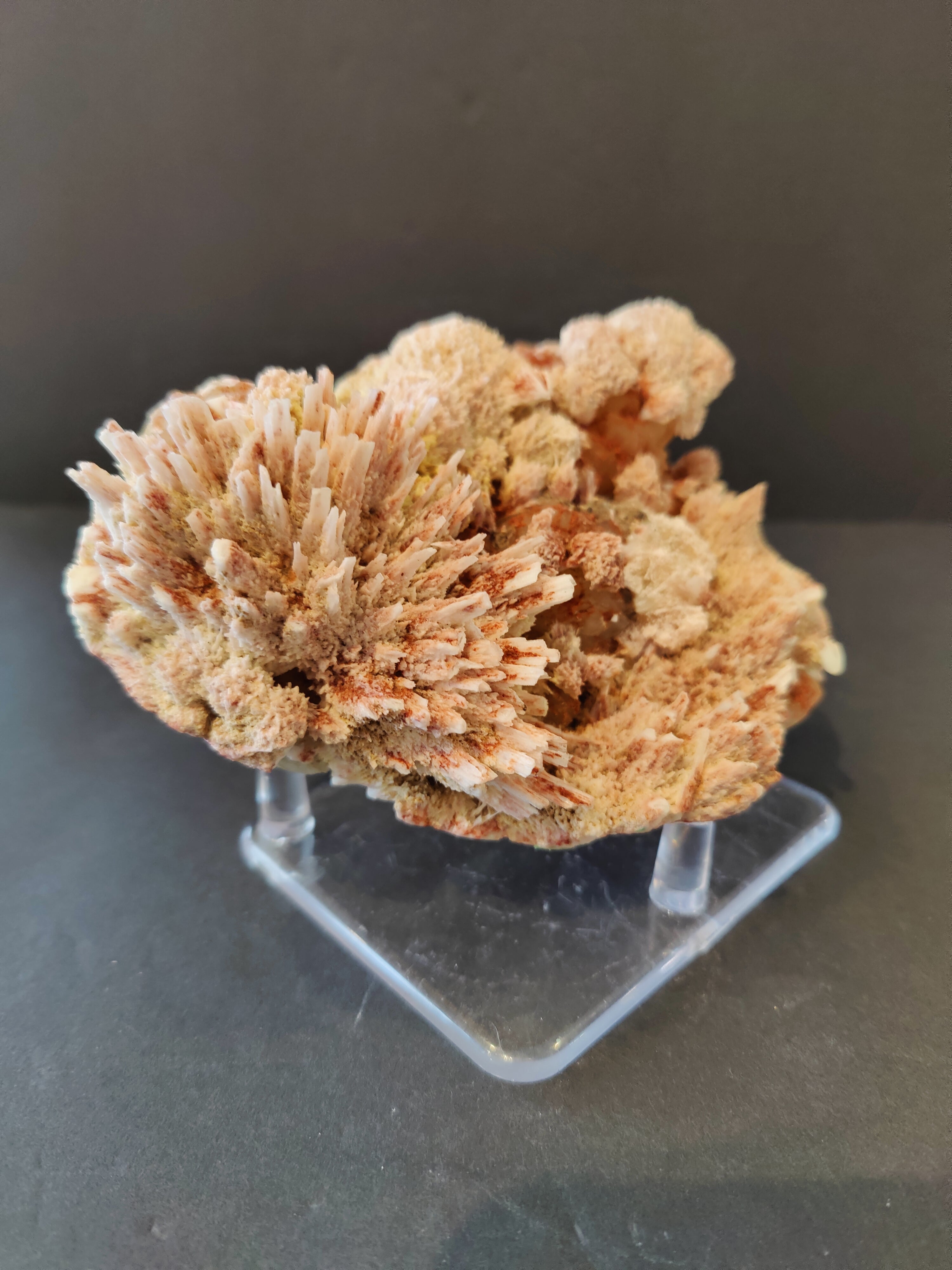 Red Mordenite with Stilbite Specimen 741g | Minerals | Wiccan Center