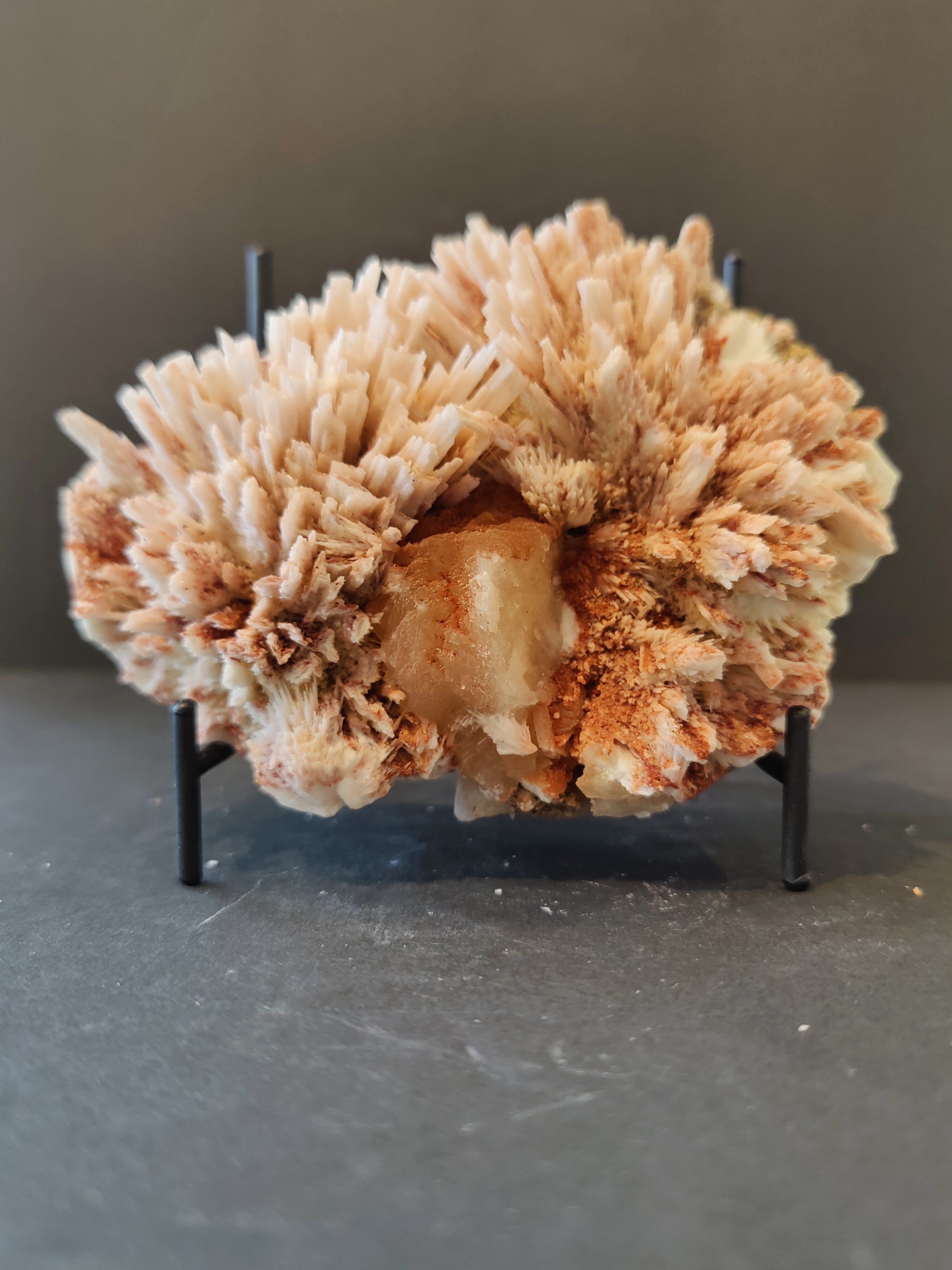 Red Mordenite with Stilbite Specimen 582g | Minerals | Wiccan Center