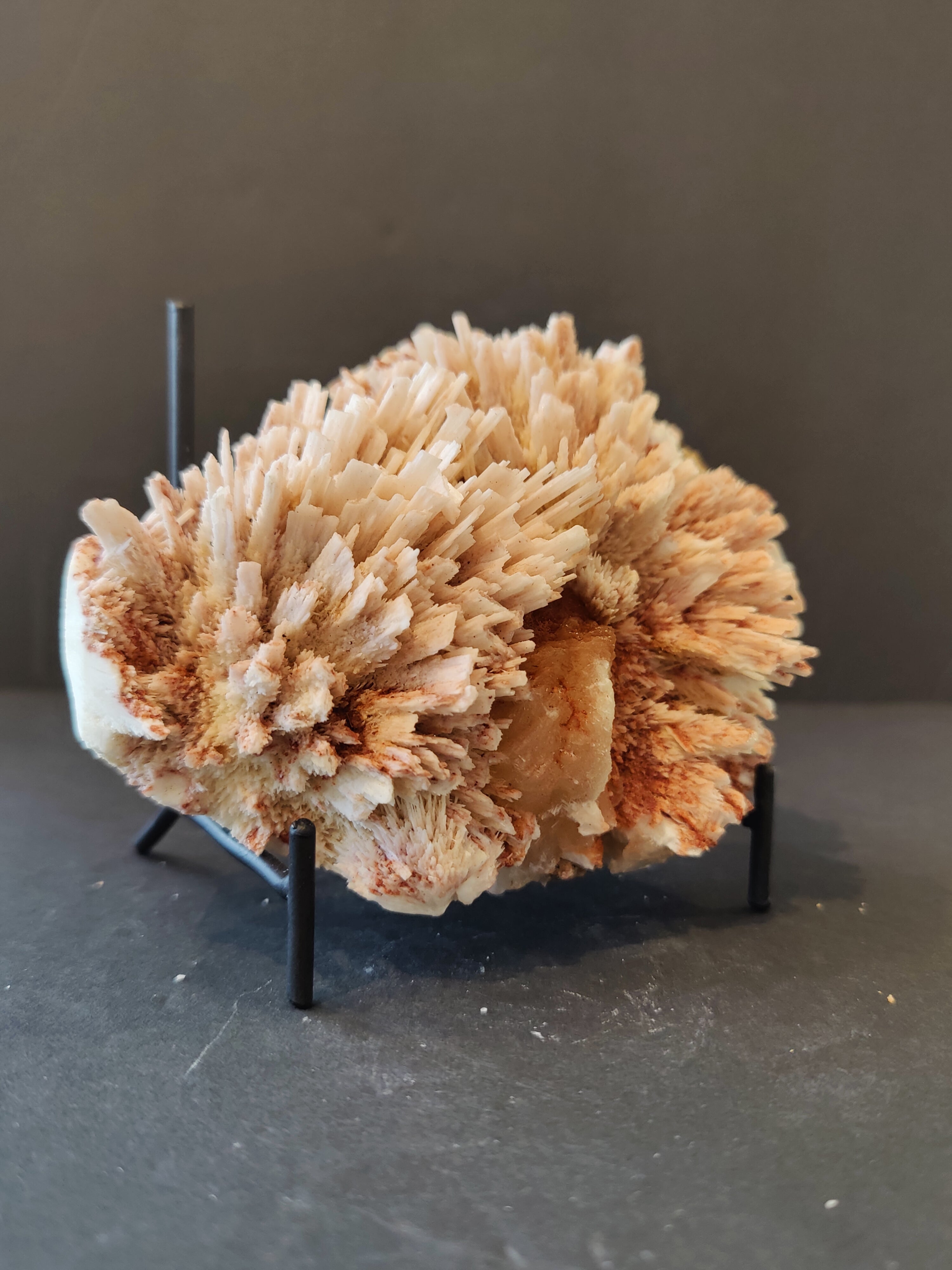 Red Mordenite with Stilbite Specimen 582g | Minerals | Wiccan Center