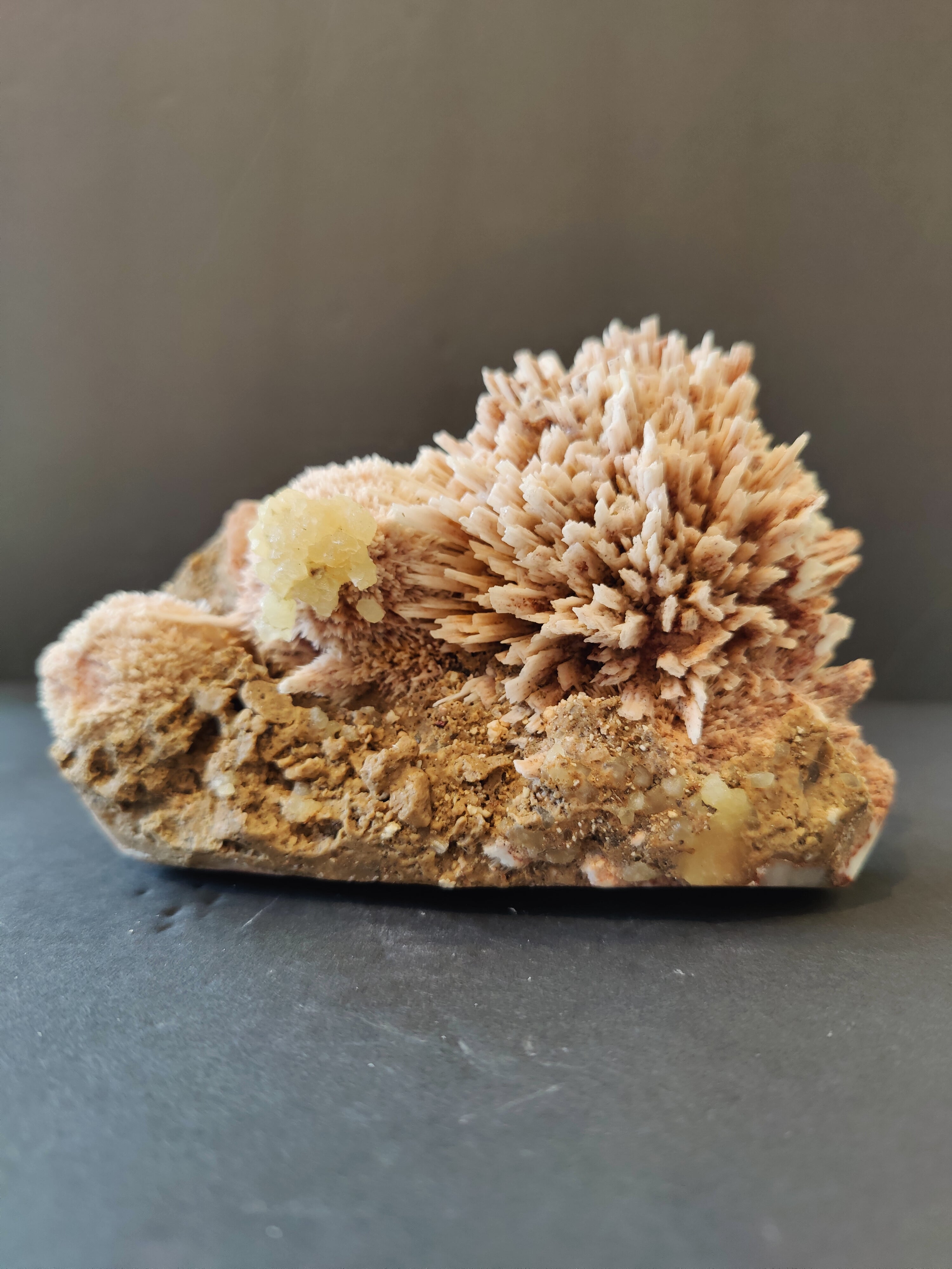 Red Mordenite with Stilbite Specimen 796g | Minerals | Wiccan Center
