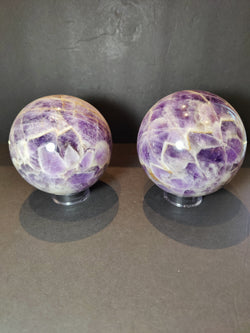 Chevron Amethyst Polished Sphere Sculpture | Lapidary | Wiccan Center