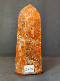Sunstone Polished Obelisk Tower Sculpture | Lapidary | Wiccan Center