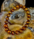 Golden Glow Freshwater Pearl Bracelet – 8–9mm Reiki-Infused Elegance (Medium Fit) | | Wiccan Center