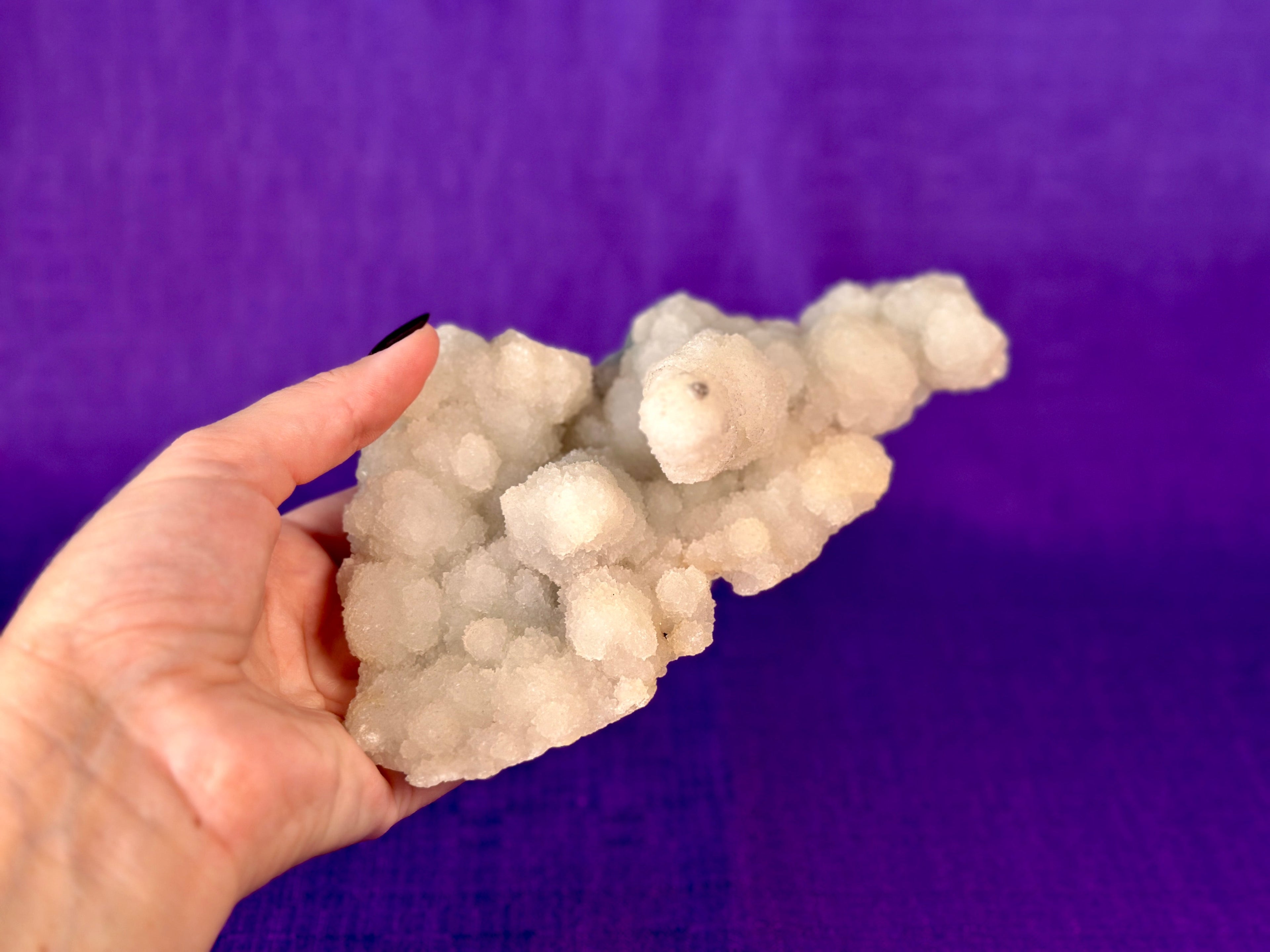 Chalcedony & Crystal Quartz Stalactite 3-8", Natural Quartz on Chalcedony Stalactite Specimen | | Wiccan Center