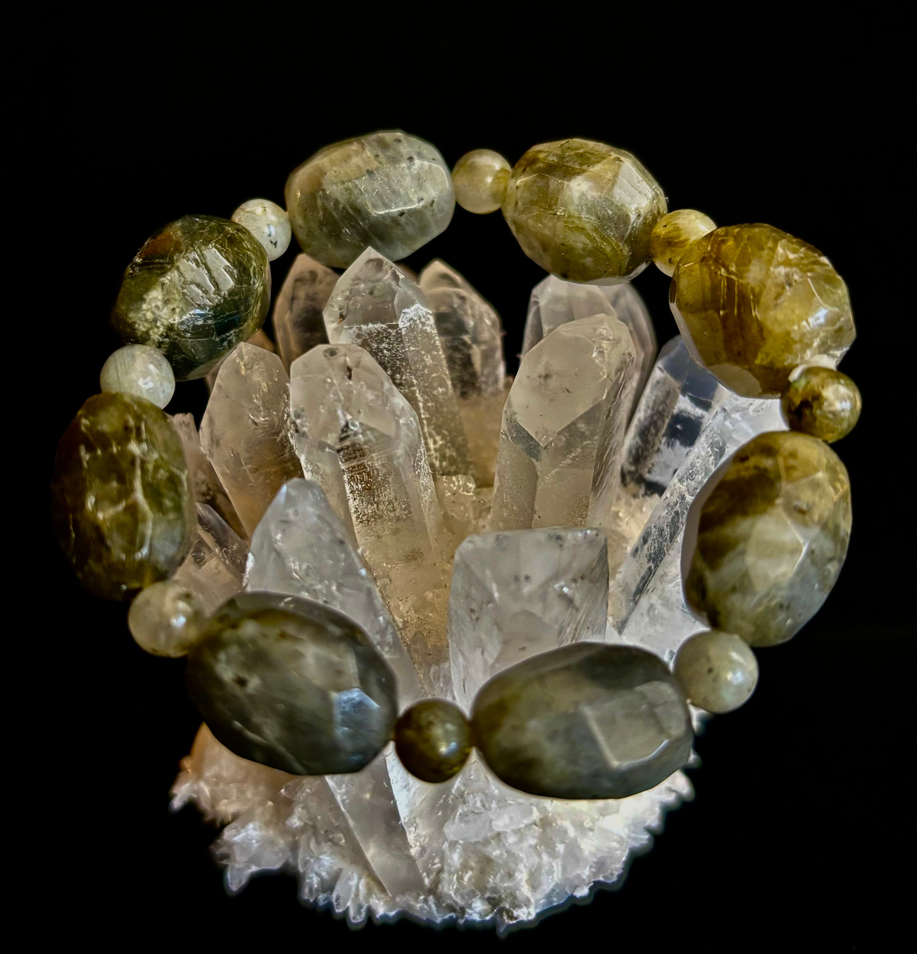 Earthbound Labradorite Nugget Bracelet – Reiki-Infused Limited Edition (Small–Medium Fit) | | Wiccan Center