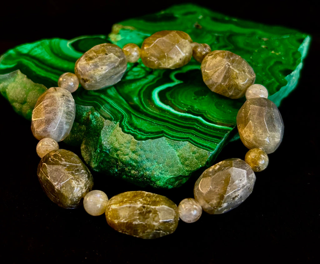 Earthbound Labradorite Nugget Bracelet – Reiki-Infused Limited Edition (Small–Medium Fit) | | Wiccan Center