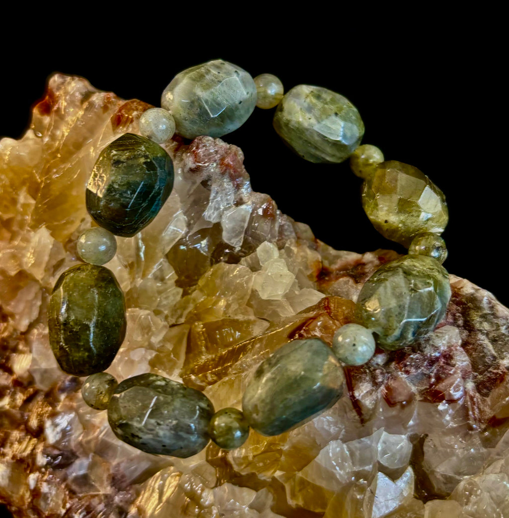 Earthbound Labradorite Nugget Bracelet – Reiki-Infused Limited Edition (Small–Medium Fit) | | Wiccan Center
