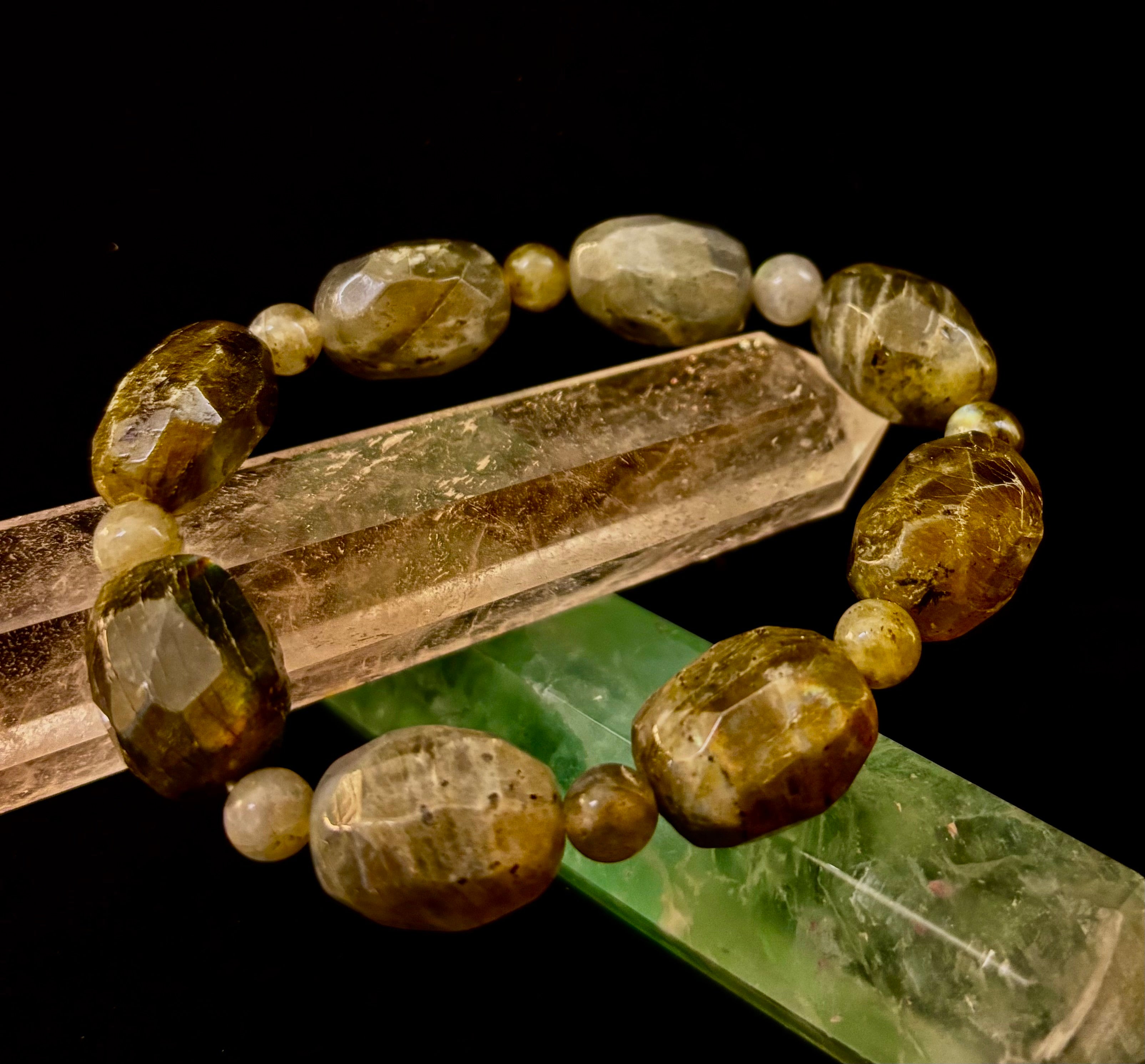 Earthbound Labradorite Nugget Bracelet – Reiki-Infused Limited Edition (Small–Medium Fit) | | Wiccan Center