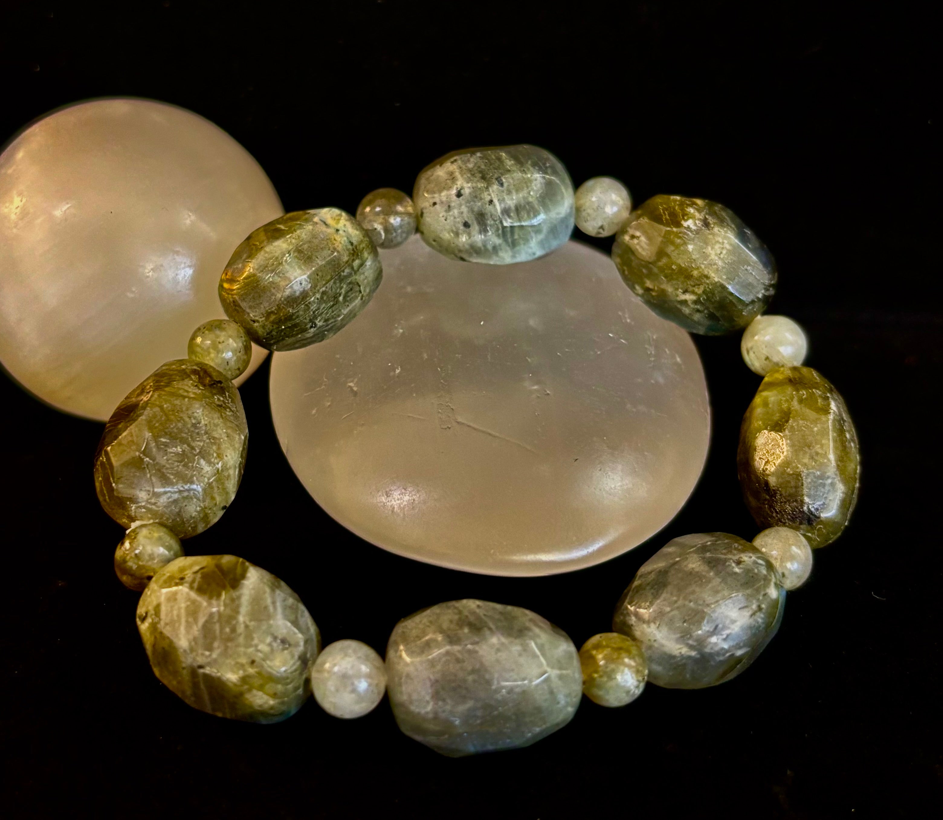 Earthbound Labradorite Nugget Bracelet – Reiki-Infused Limited Edition (Small–Medium Fit) | | Wiccan Center