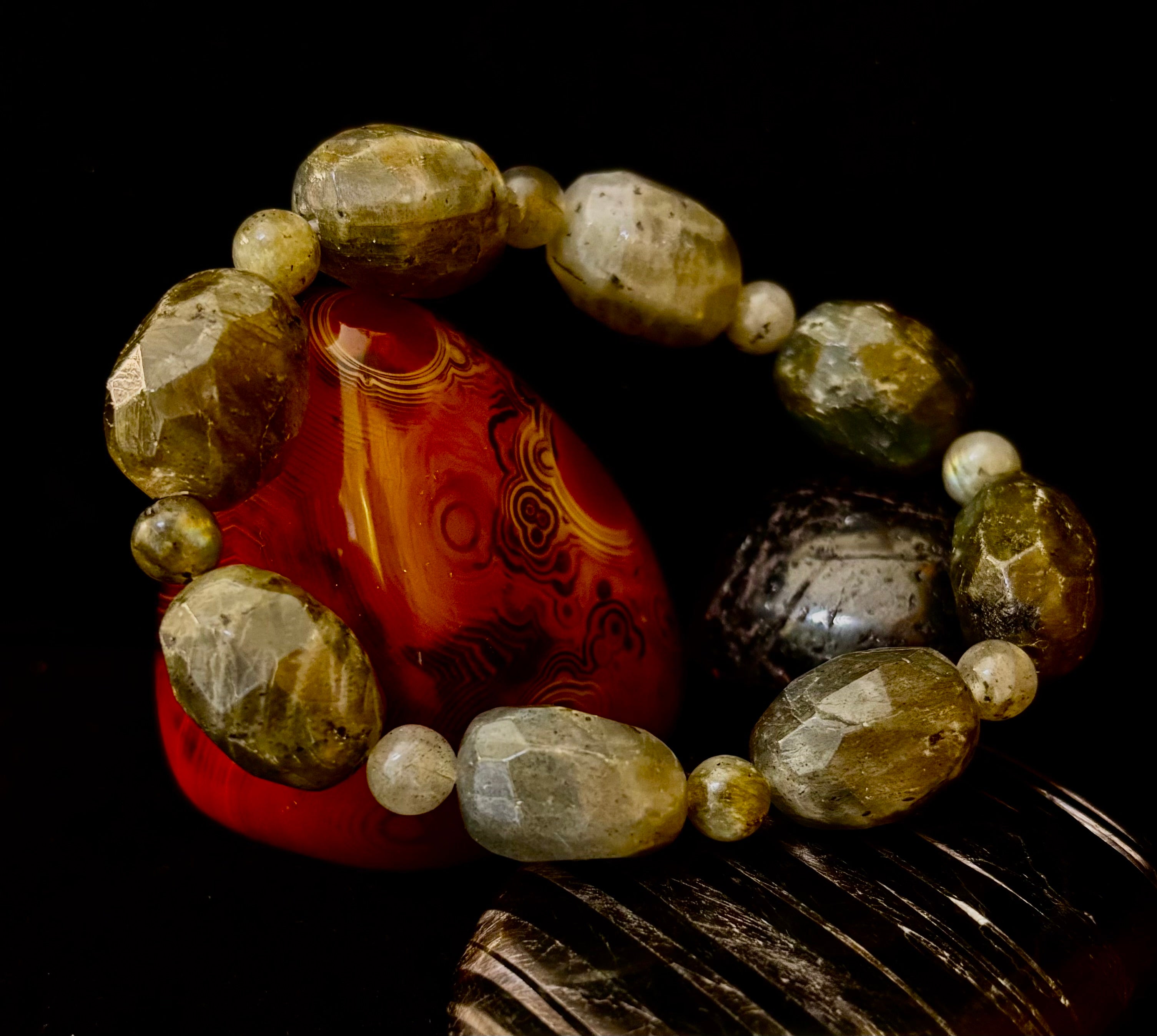 Earthbound Labradorite Nugget Bracelet – Reiki-Infused Limited Edition (Small–Medium Fit) | | Wiccan Center