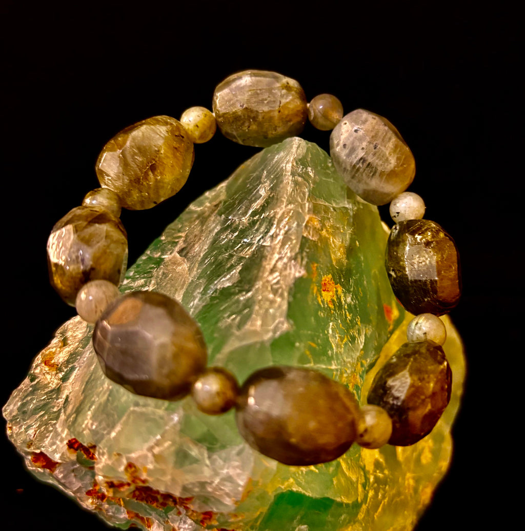 Earthbound Labradorite Nugget Bracelet – Reiki-Infused Limited Edition (Small–Medium Fit) | | Wiccan Center