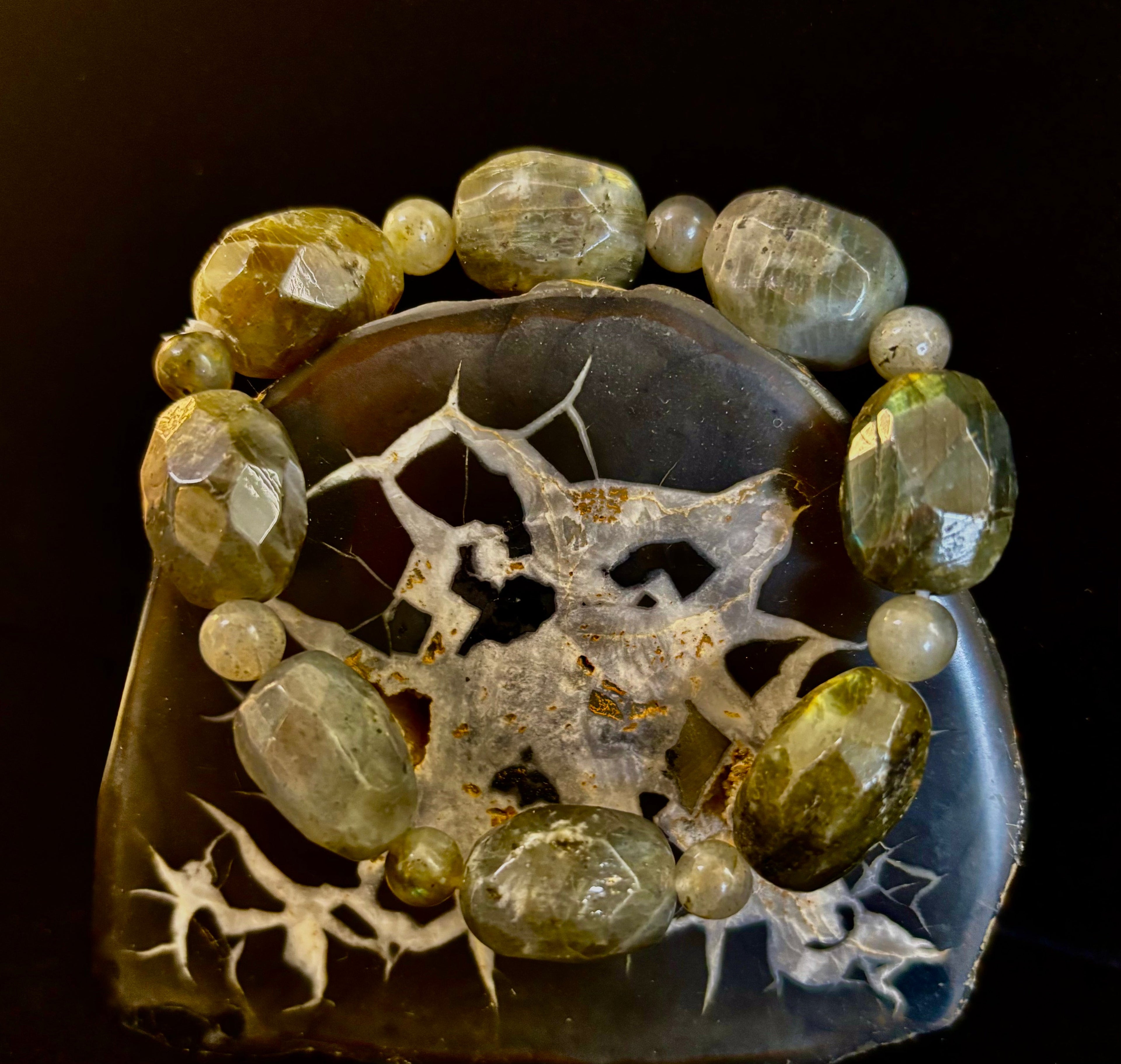 Earthbound Labradorite Nugget Bracelet – Reiki-Infused Limited Edition (Small–Medium Fit) | | Wiccan Center