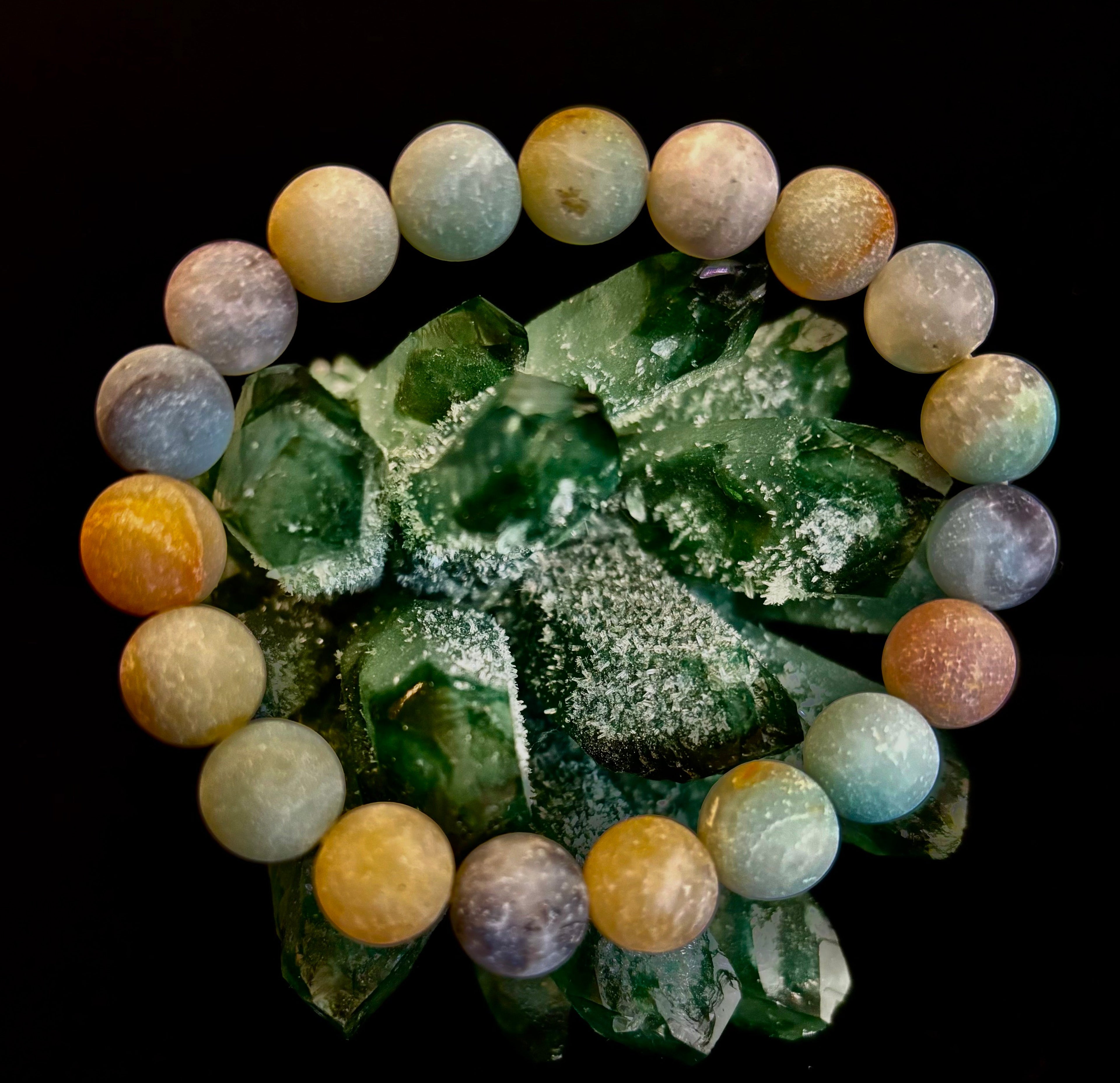 Serenity Flow Amazonite Bracelet – 10mm Matte Reiki-Infused Calm & Communication Stone (Medium Fit) | | Wiccan Center