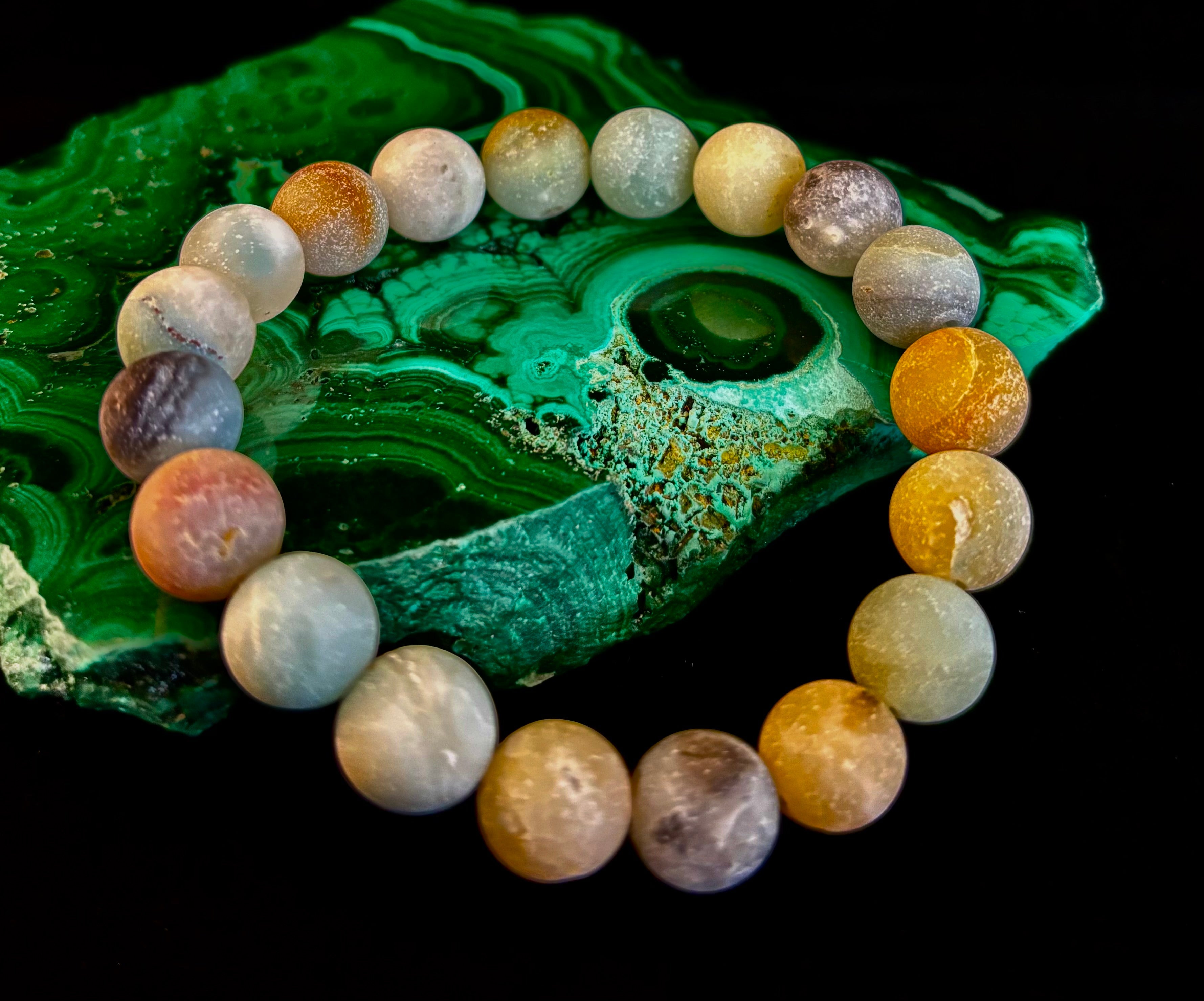 Serenity Flow Amazonite Bracelet – 10mm Matte Reiki-Infused Calm & Communication Stone (Medium Fit) | | Wiccan Center