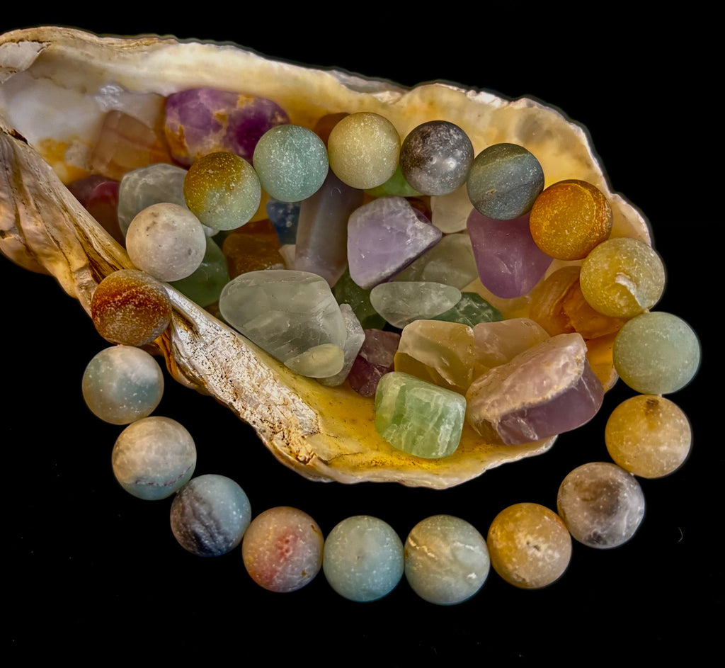 Serenity Flow Amazonite Bracelet – 10mm Matte Reiki-Infused Calm & Communication Stone (Medium Fit) | | Wiccan Center