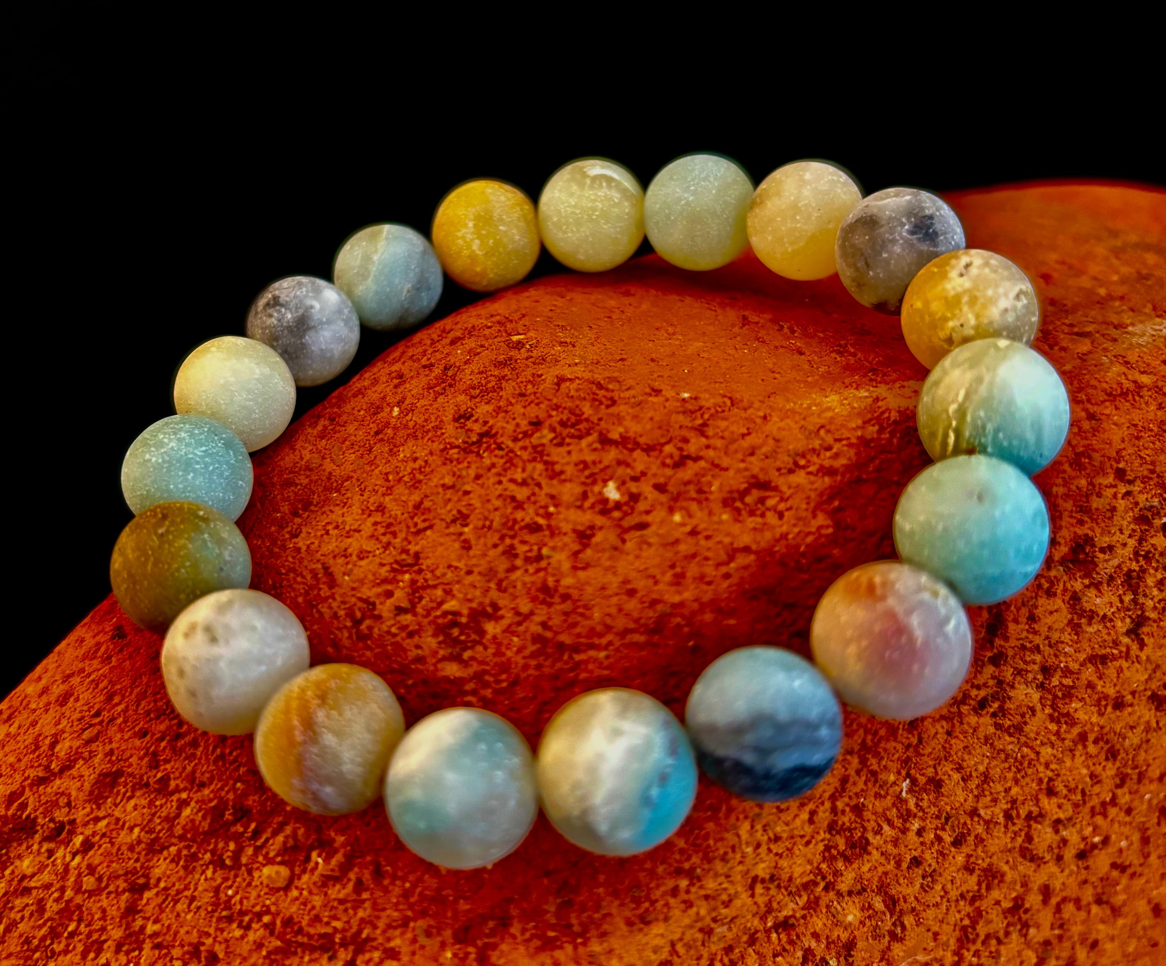 Serenity Flow Amazonite Bracelet – 10mm Matte Reiki-Infused Calm & Communication Stone (Medium Fit) | | Wiccan Center