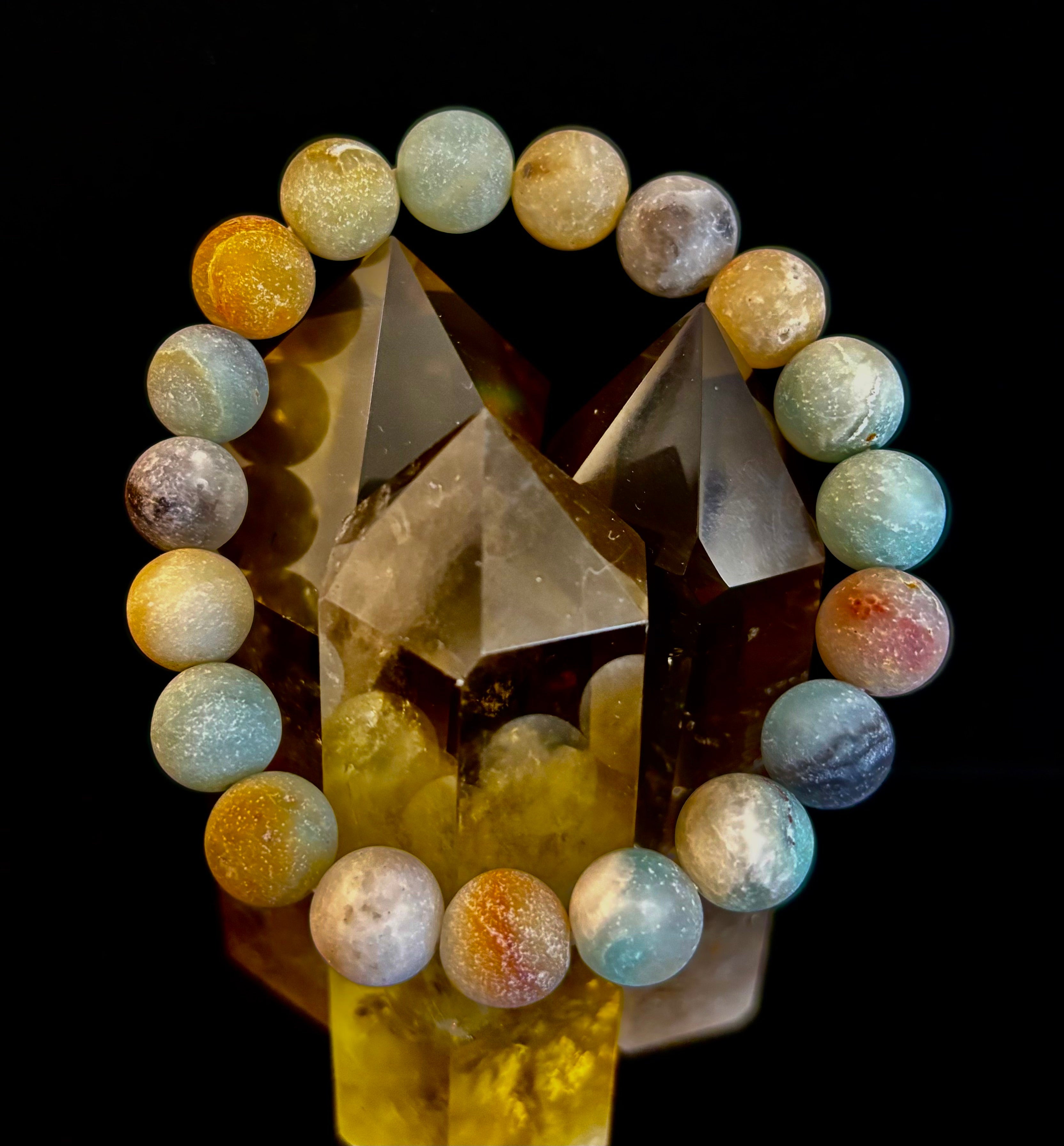 Serenity Flow Amazonite Bracelet – 10mm Matte Reiki-Infused Calm & Communication Stone (Medium Fit) | | Wiccan Center