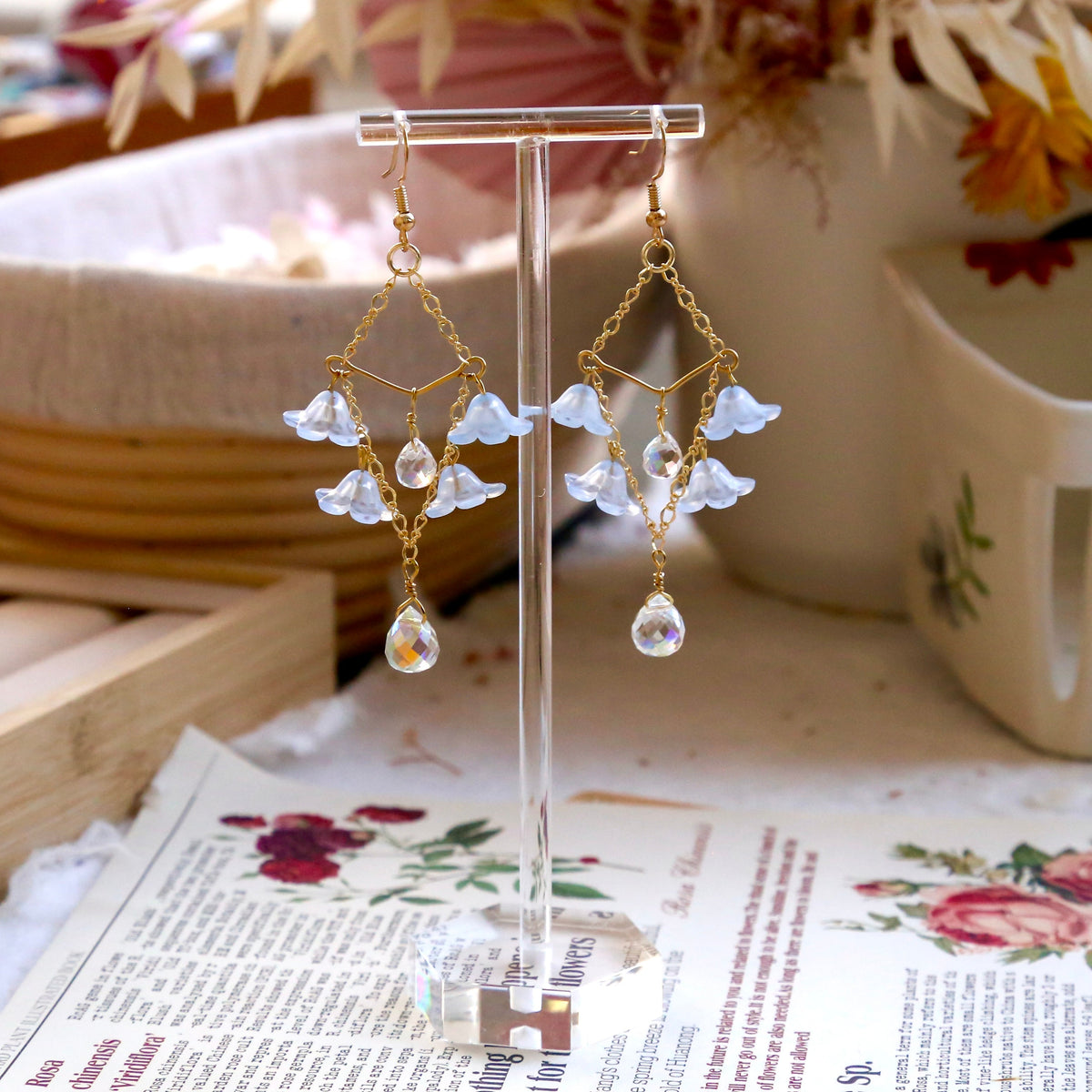 SALE - Trumpet Flower Dreamcatcher Earrings