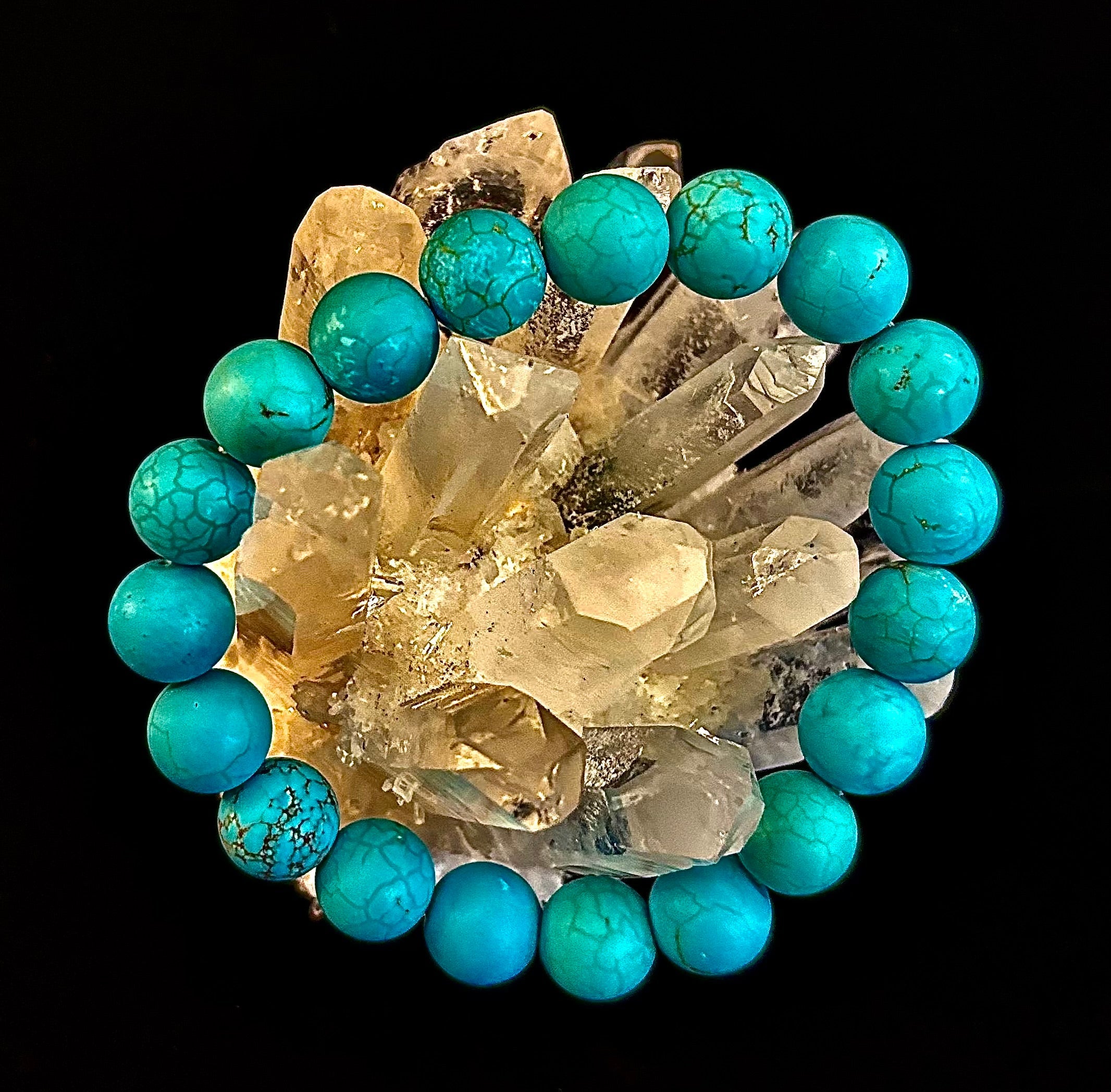 Tranquil Strength Magnesite Turquoise Bracelet – 10mm Matte Reiki-Infused Power Bracelet (Medium–Large Fit) | | Wiccan Center