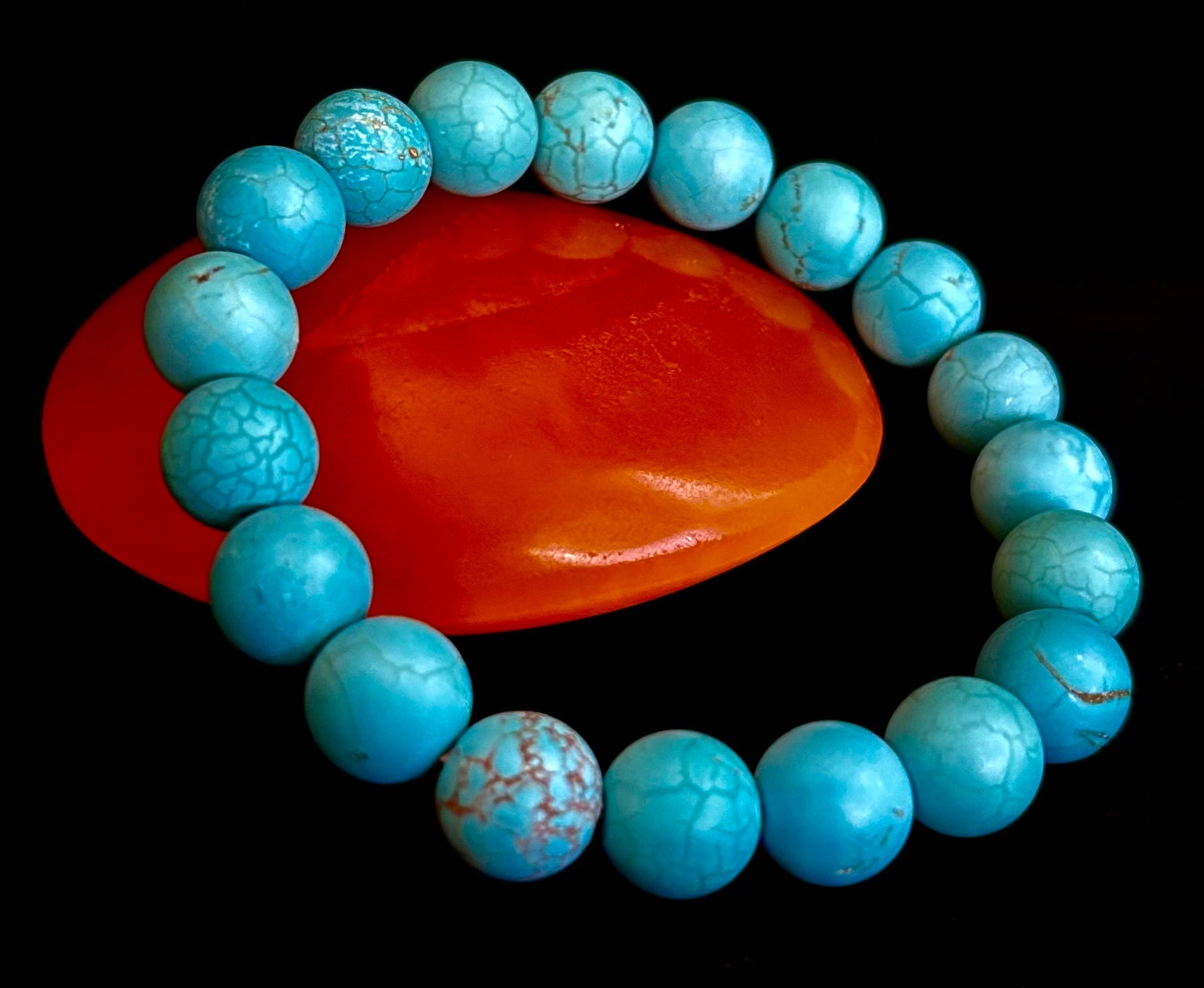 Tranquil Strength Magnesite Turquoise Bracelet – 10mm Matte Reiki-Infused Power Bracelet (Medium–Large Fit) | | Wiccan Center