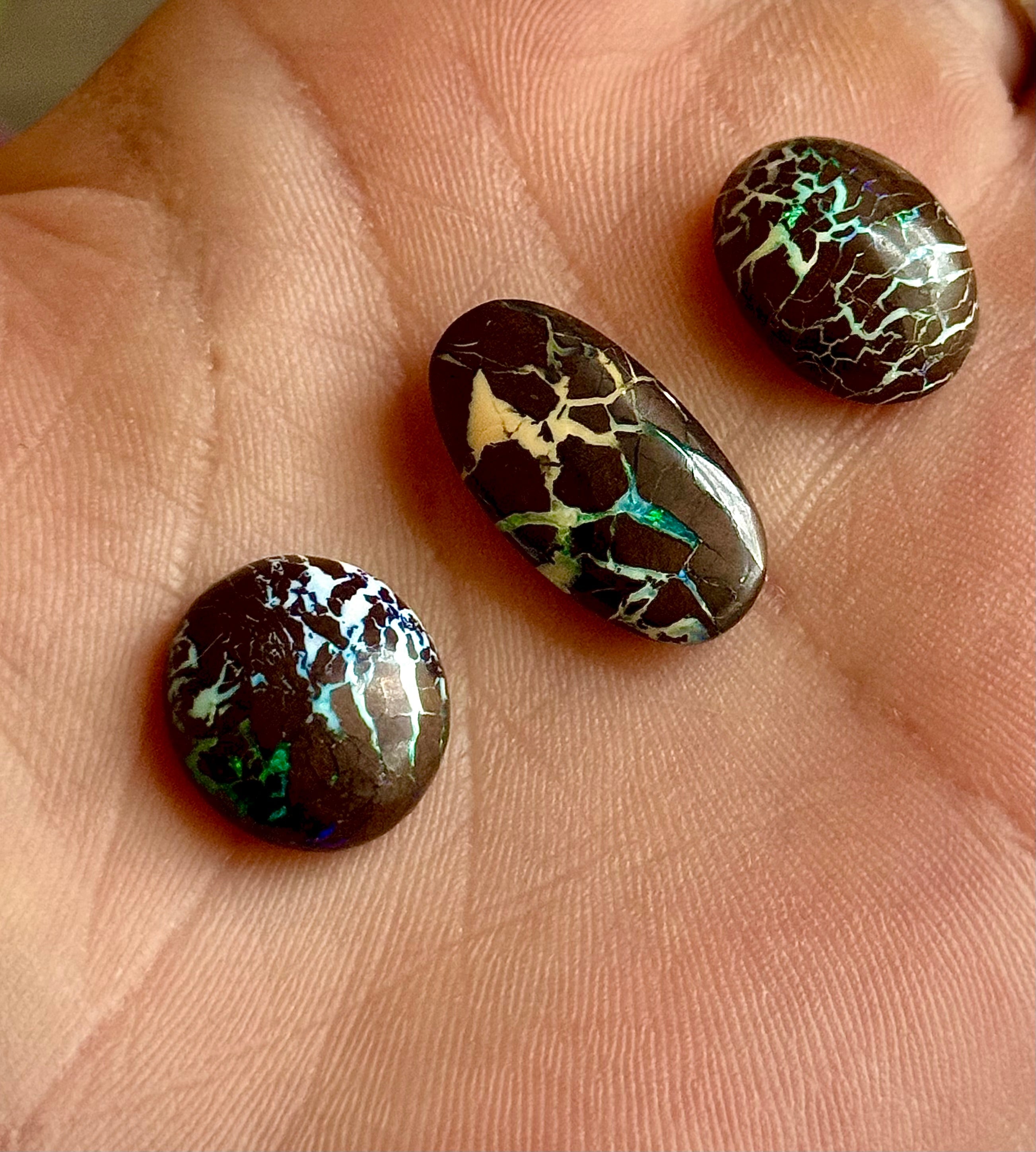 Dragon Pattern Boulder Opals, Boulder Opal Cabochons | | Wiccan Center