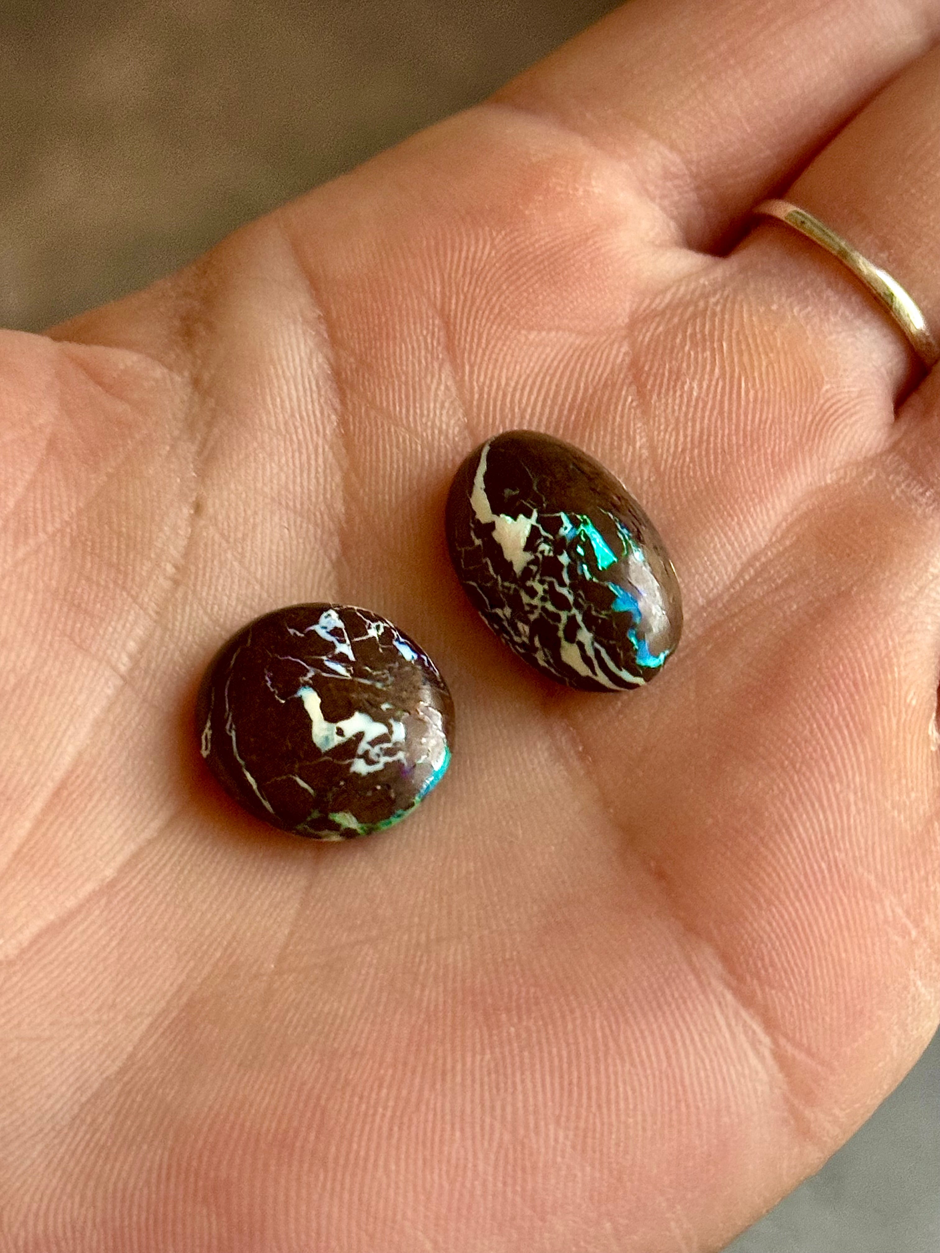 Dragon Pattern Boulder Opals, Boulder Opal Cabochons | | Wiccan Center