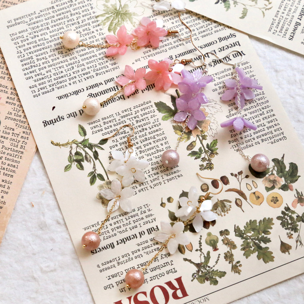 SALE - Peach Blossom Earrings