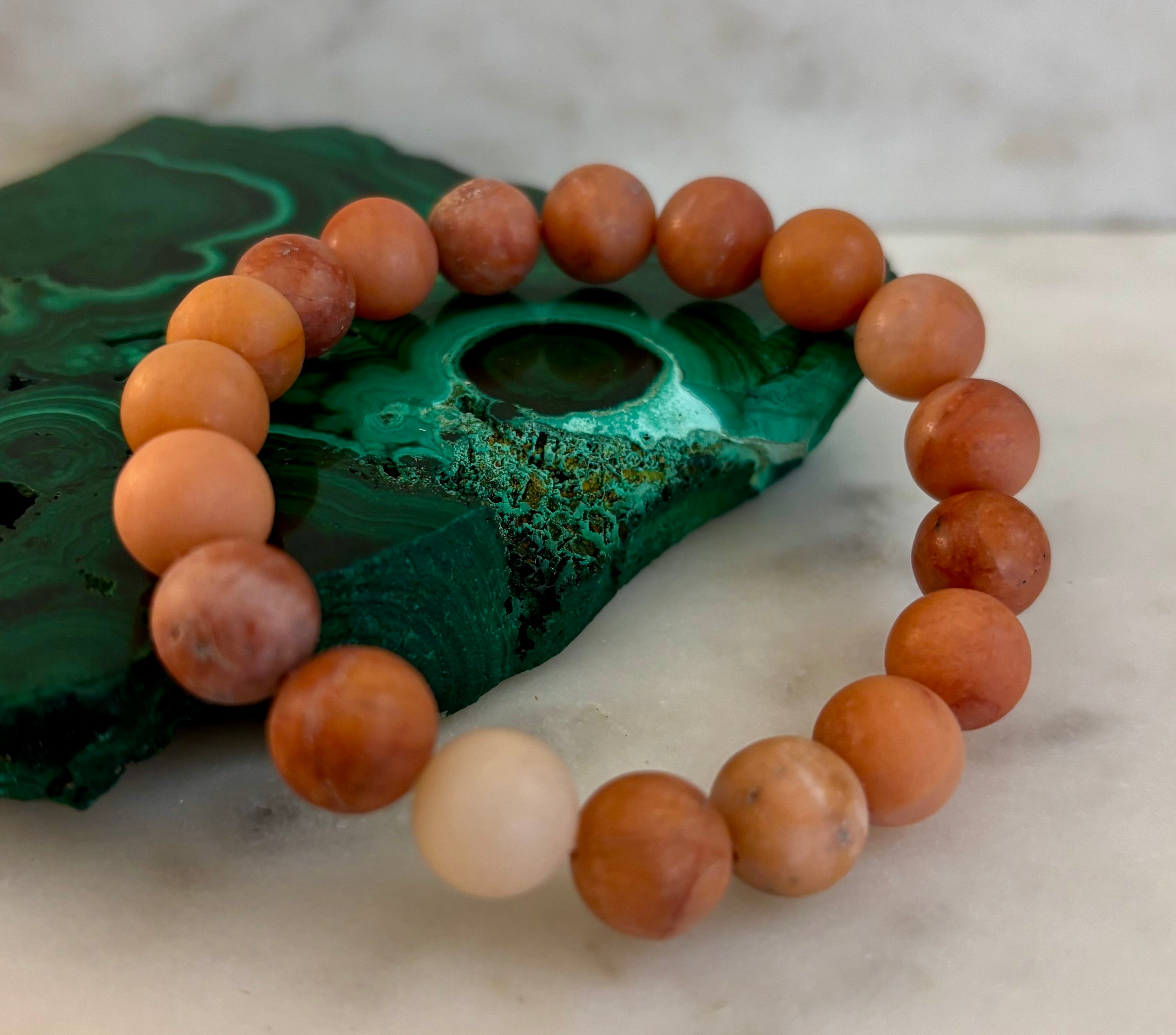 Blush Ember Pink Aventurine Bracelet – 10mm Matte Reiki-Infused Energy Bracelet (Medium Fit) | | Wiccan Center
