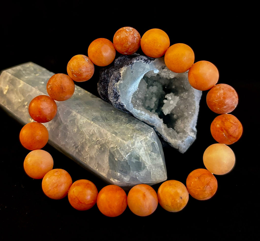 Blush Ember Pink Aventurine Bracelet – 10mm Matte Reiki-Infused Energy Bracelet (Medium Fit) | | Wiccan Center