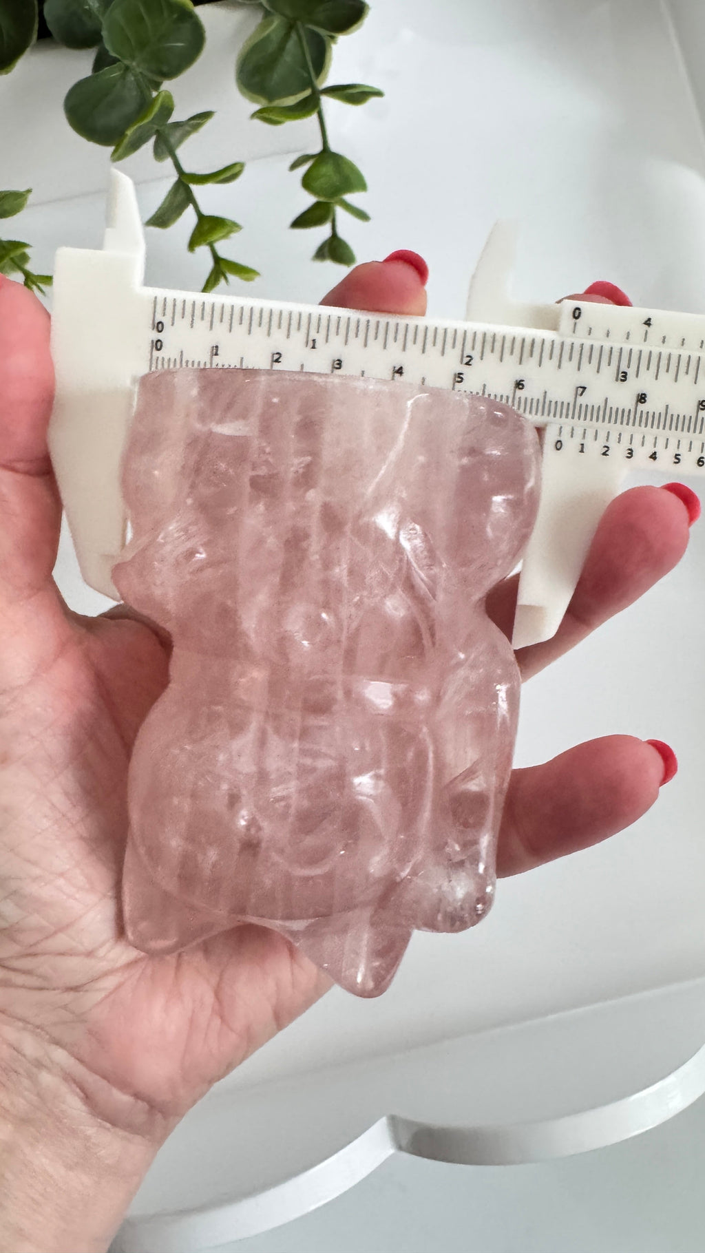 XL Rose Quartz Crystal Lucky Cat, Maneki Neko, Fortune Cat High Quality 4” | Crystals | Wiccan Center