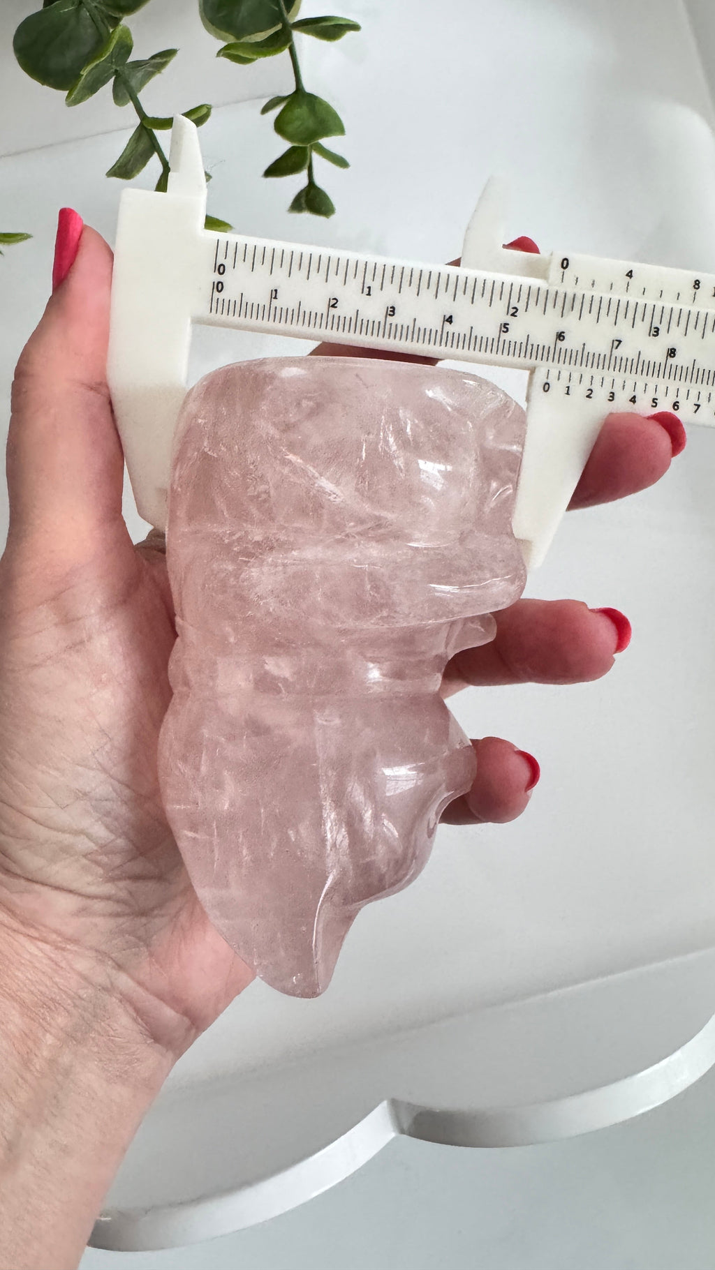 XL Rose Quartz Crystal Lucky Cat, Maneki Neko, Fortune Cat High Quality 4” | Crystals | Wiccan Center