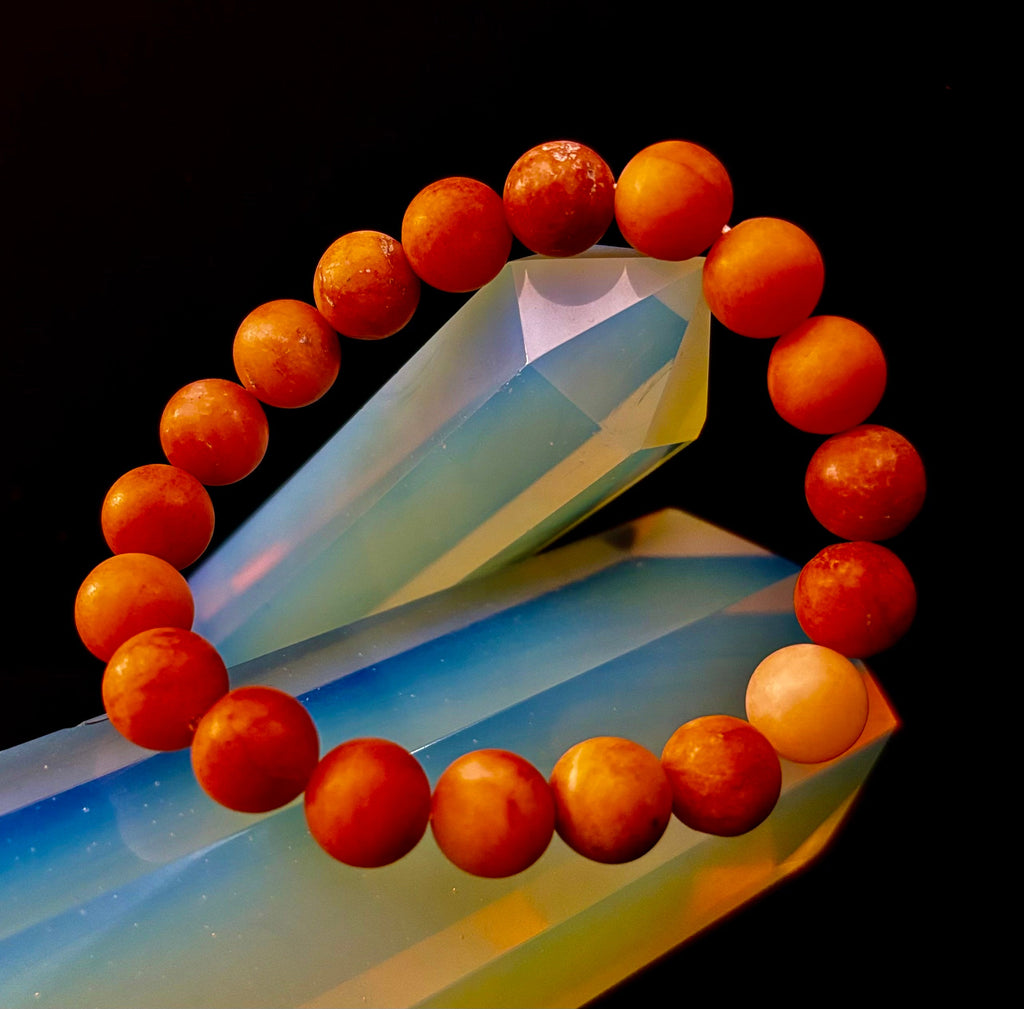 Blush Ember Pink Aventurine Bracelet – 10mm Matte Reiki-Infused Energy Bracelet (Medium Fit) | | Wiccan Center