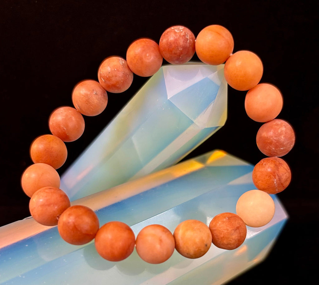 Blush Ember Pink Aventurine Bracelet – 10mm Matte Reiki-Infused Energy Bracelet (Medium Fit) | | Wiccan Center