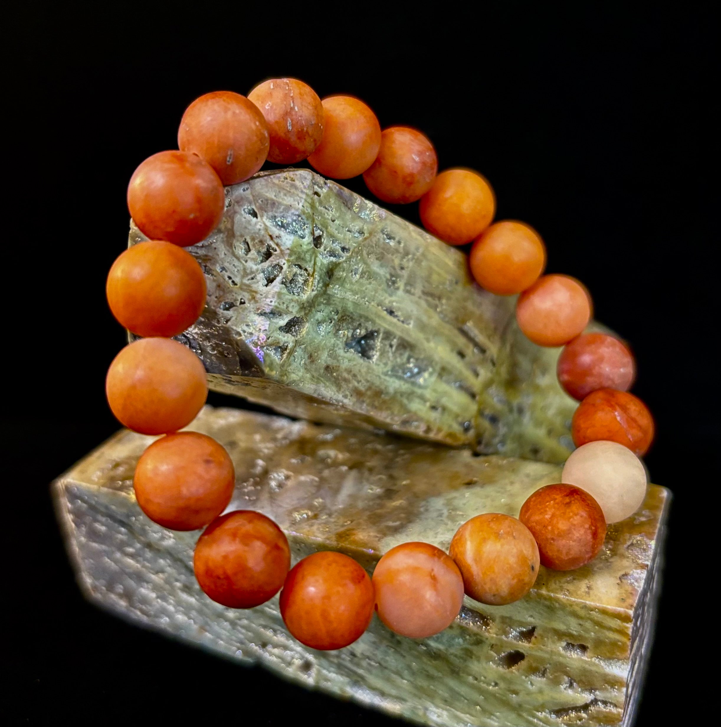 Blush Ember Pink Aventurine Bracelet – 10mm Matte Reiki-Infused Energy Bracelet (Medium Fit) | | Wiccan Center
