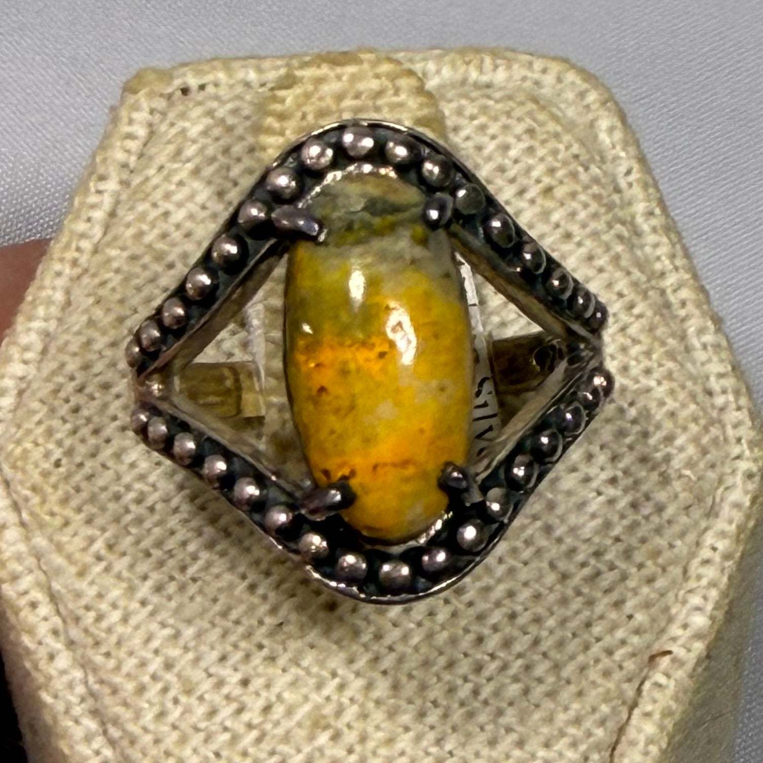 Bumblebee Jasper Ring Size 9 (06.8048) | Rings | Wiccan Center