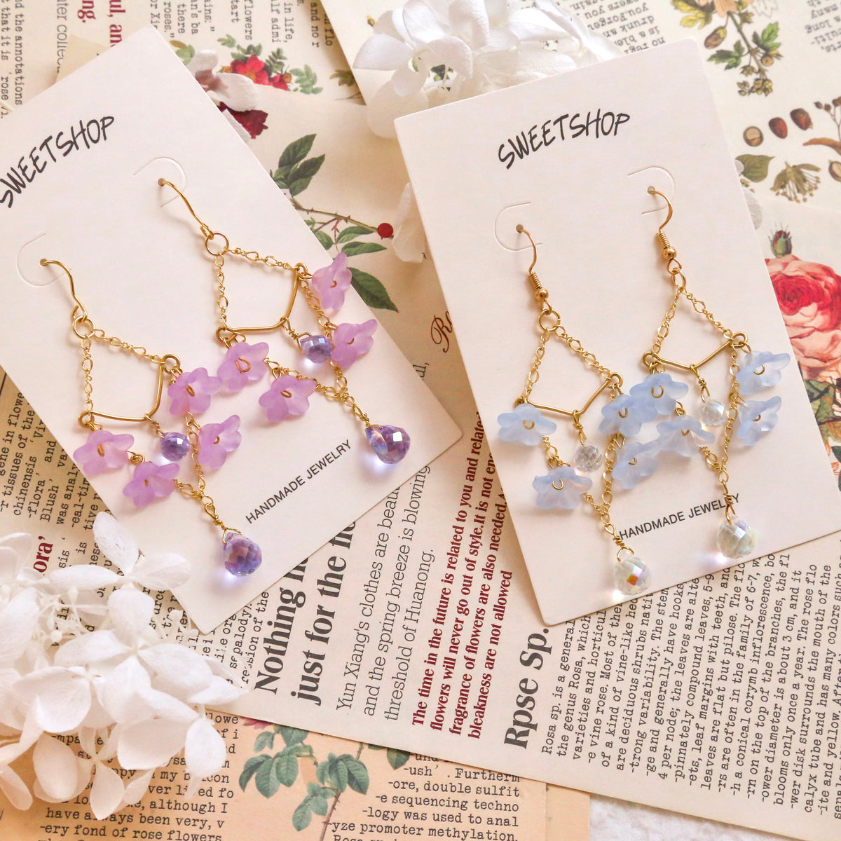 SALE - Trumpet Flower Dreamcatcher Earrings