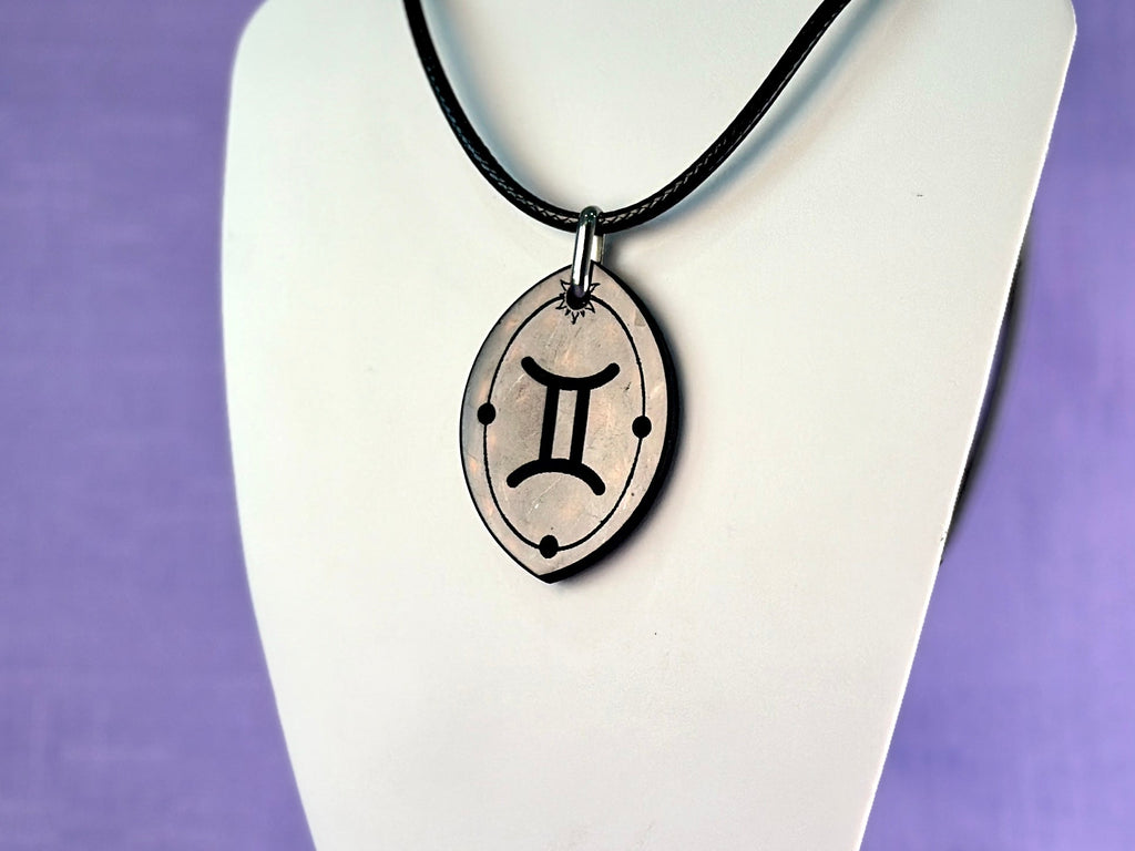 ASTROLOGY SHUNGITE PENDANTS! - EMF Protection - Hand Cut Genuine Natural Shungite Pendant High Quality Black Lustrous Gemstone from Russia