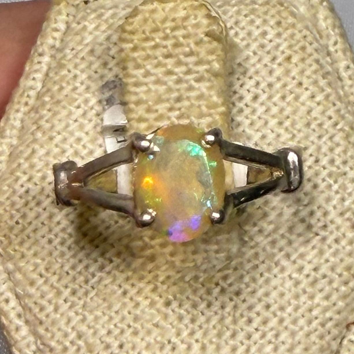 Ethiopian Opal Ring Size 9 (02.2052) | Rings | Wiccan Center