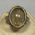 Golden Rutile Quartz Ring Size 9 (07.6050) | Rings | Wiccan Center