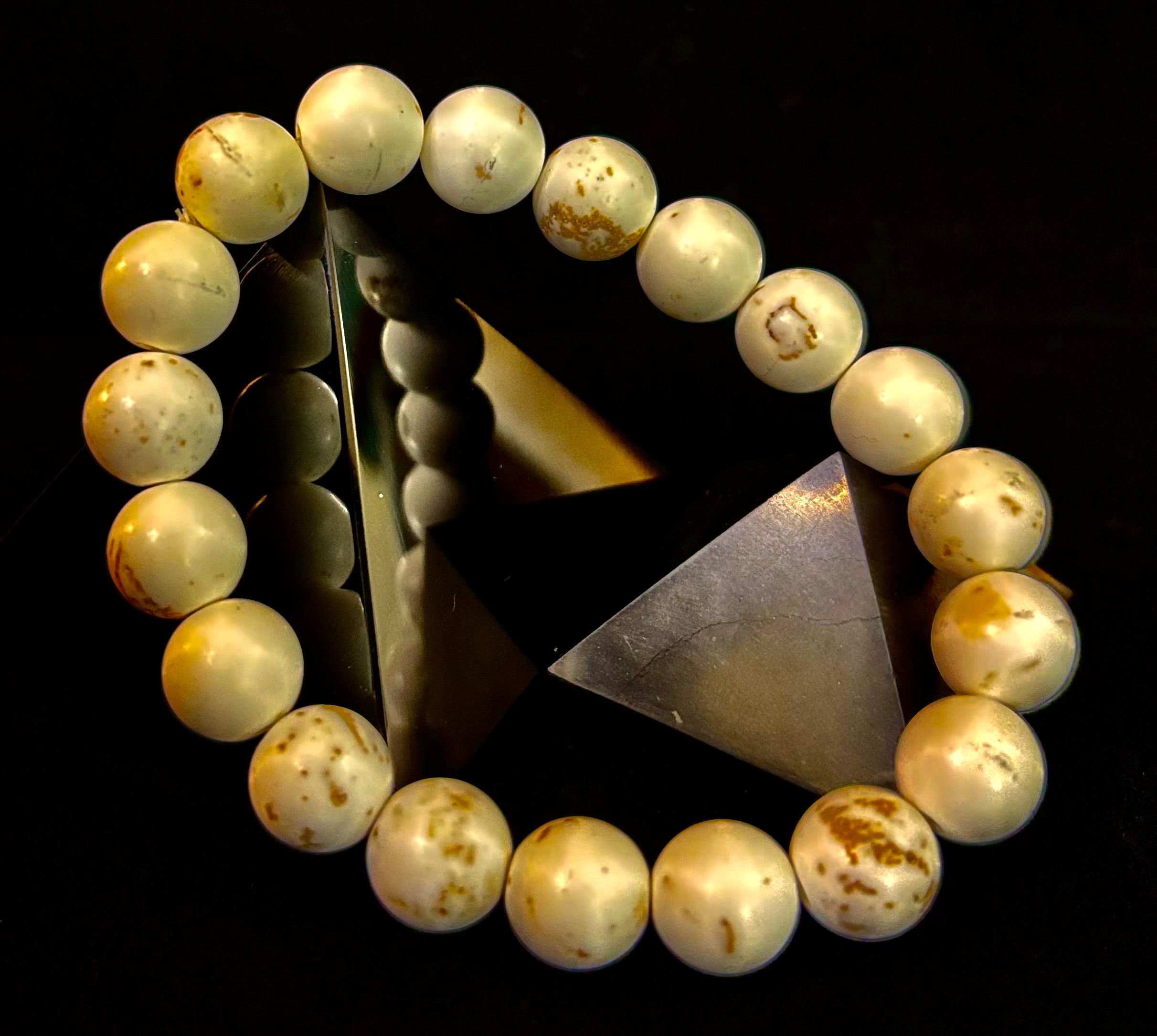 Pure Calm White Turquoise Bracelet – 10mm Matte Reiki-Infused Power Bracelet (Medium Fit) | | Wiccan Center