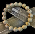 Pure Calm White Turquoise Bracelet – 10mm Matte Reiki-Infused Power Bracelet (Medium Fit) | | Wiccan Center