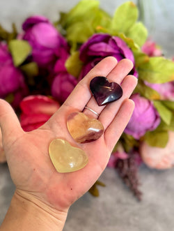 CANDY Fluorite Hearts, Ethically sourced Crystal Hearts | | Wiccan Center