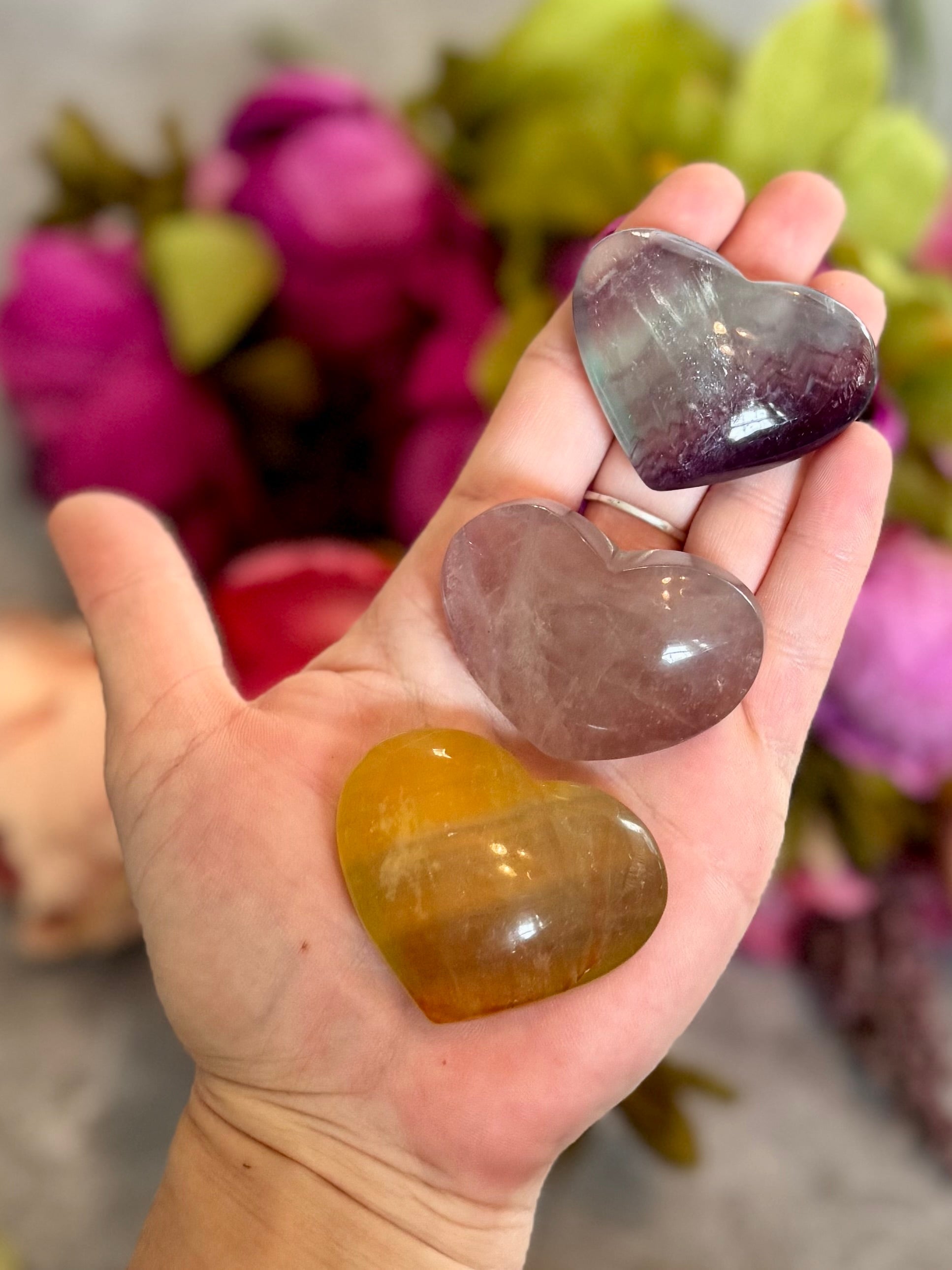 CANDY Fluorite Hearts, Ethically sourced Crystal Hearts | | Wiccan Center