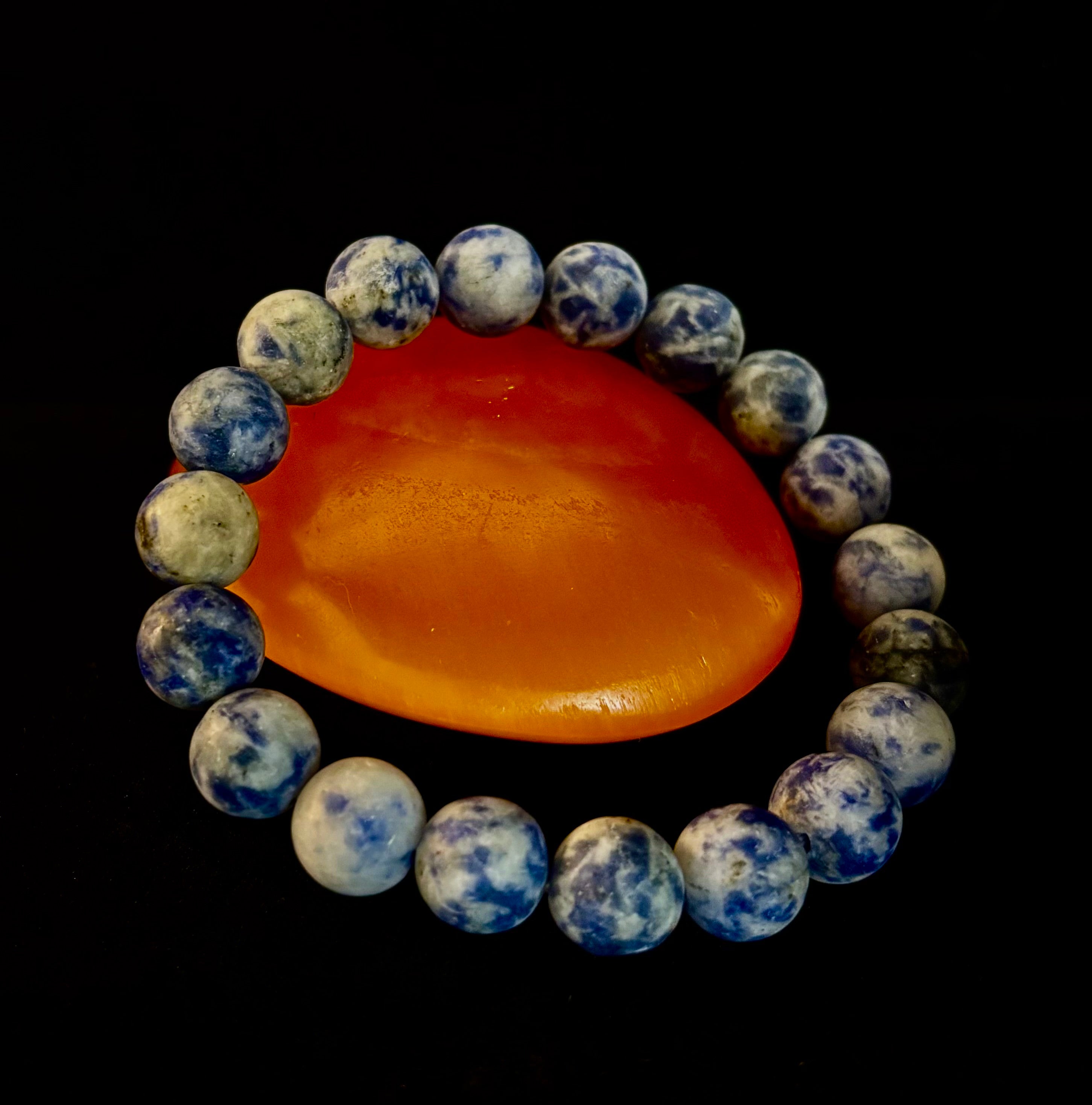 Clarity Stone Sodalite Bracelet – 10mm Matte Reiki-Infused Calm & Communication Power Bracelet (Medium–Large Fit) | | Wiccan Center